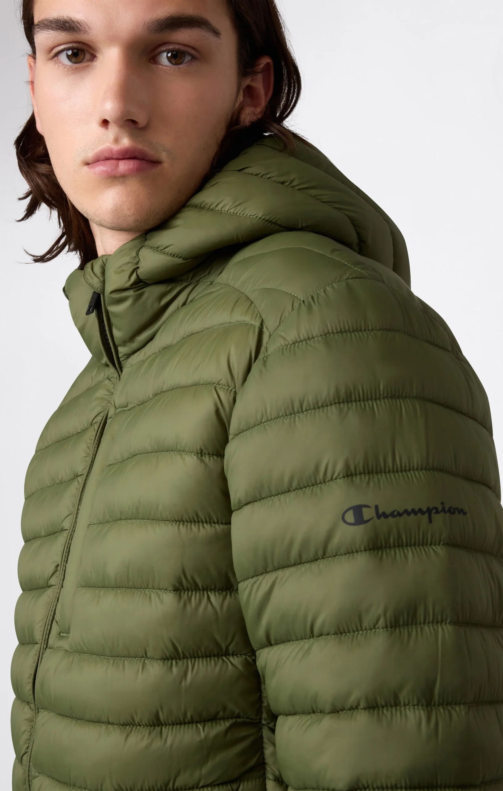 Men’s Lightweight Hooded Padded Jacket with Full Zip - Imagen 3