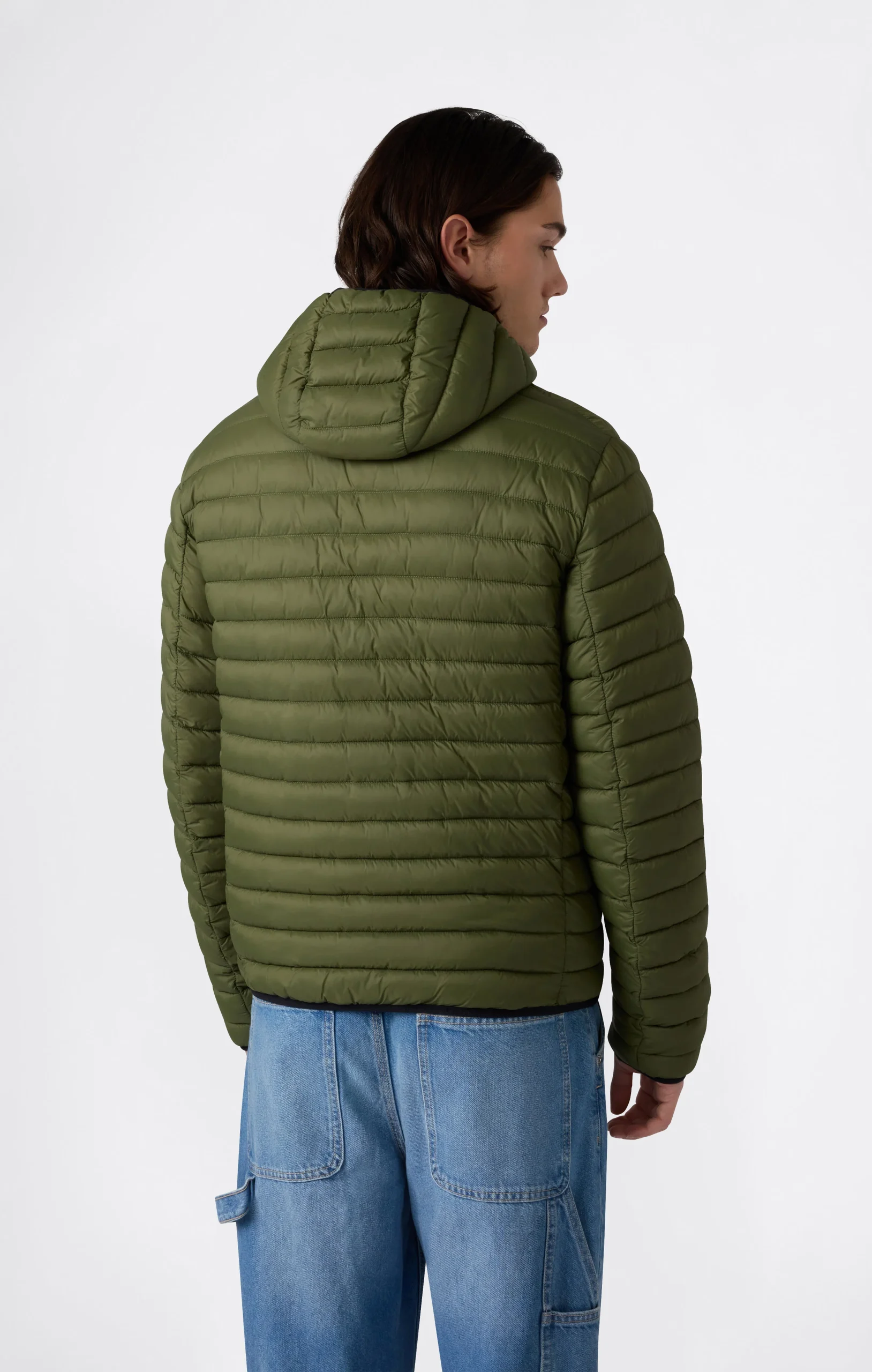 Men’s Lightweight Hooded Padded Jacket with Full Zip - Imagen 4