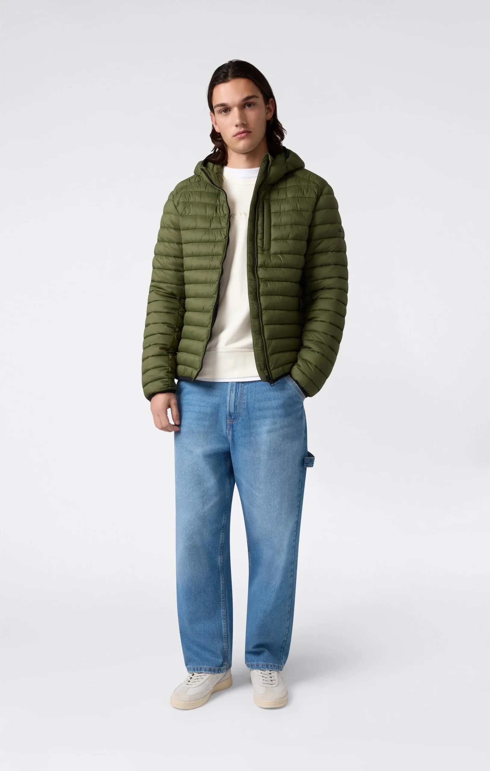 Men’s Lightweight Hooded Padded Jacket with Full Zip - Imagen 5