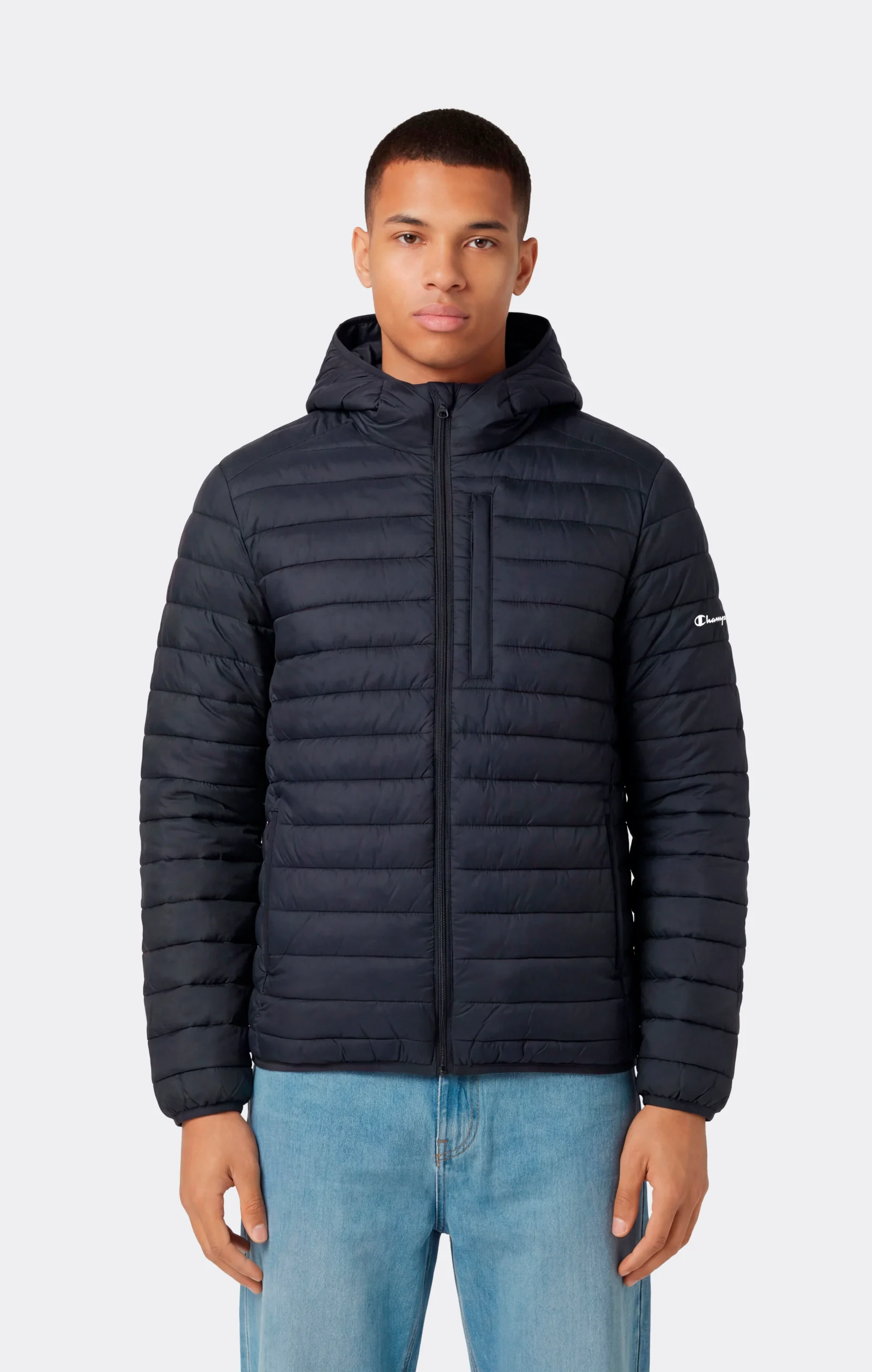Men’s Lightweight Hooded Padded Jacket with Full Zip