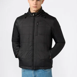 Men’s Padded Hooded Jacket with Full Zip