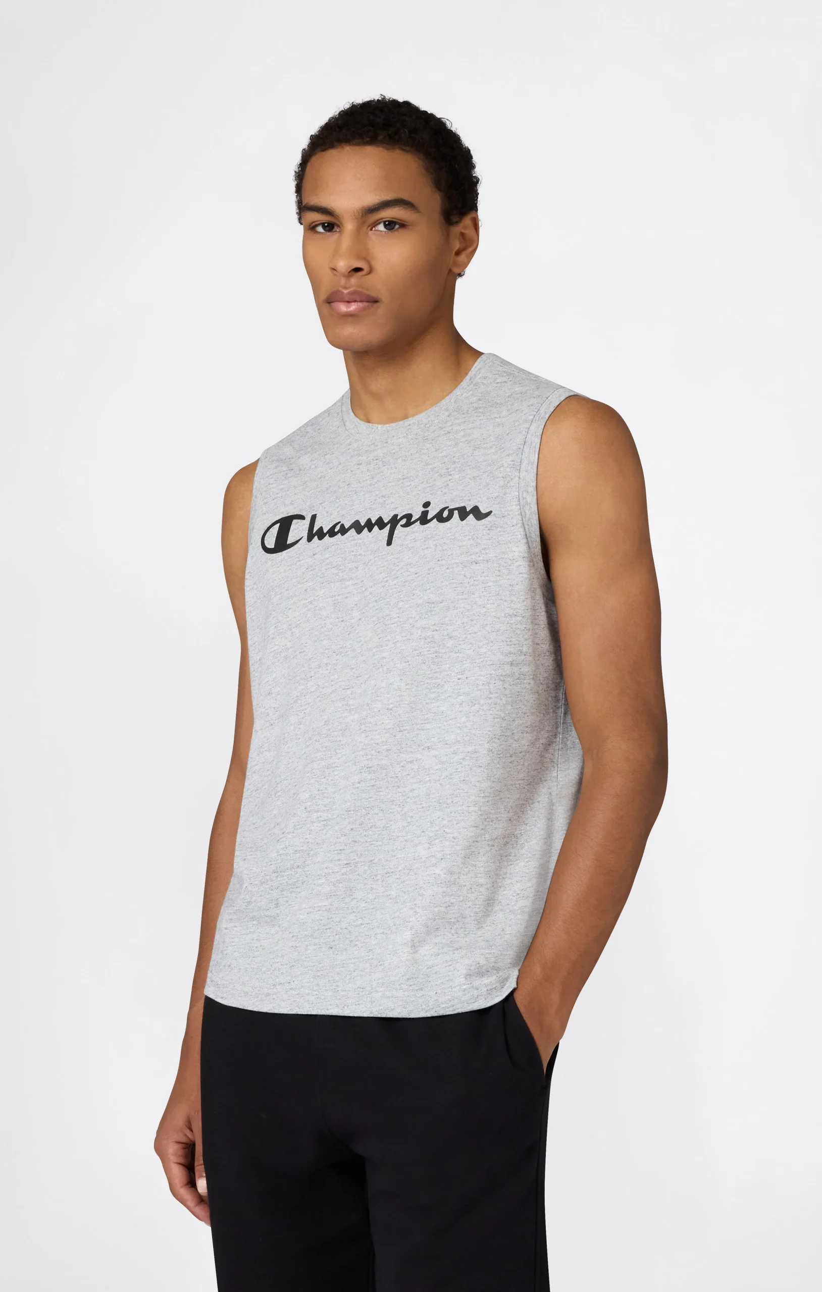 Men’s Sleeveless T-Shirt with Maxi Printed Logo