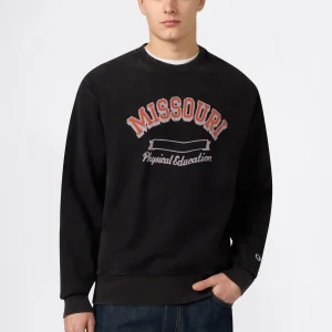 Men’s Heavyweight Crewneck Sweatshirt with Brushed Interior and Print Reverse Weave