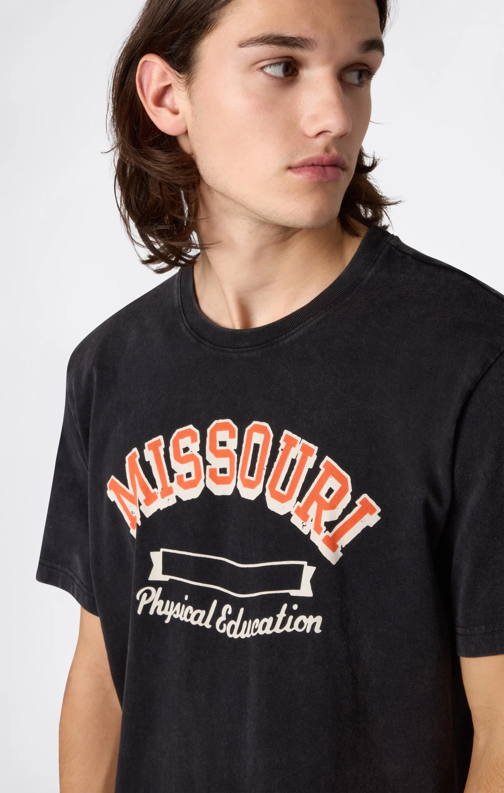 Men’s Heavy Cotton T-Shirt with Reverse Weave Print - Imagen 3