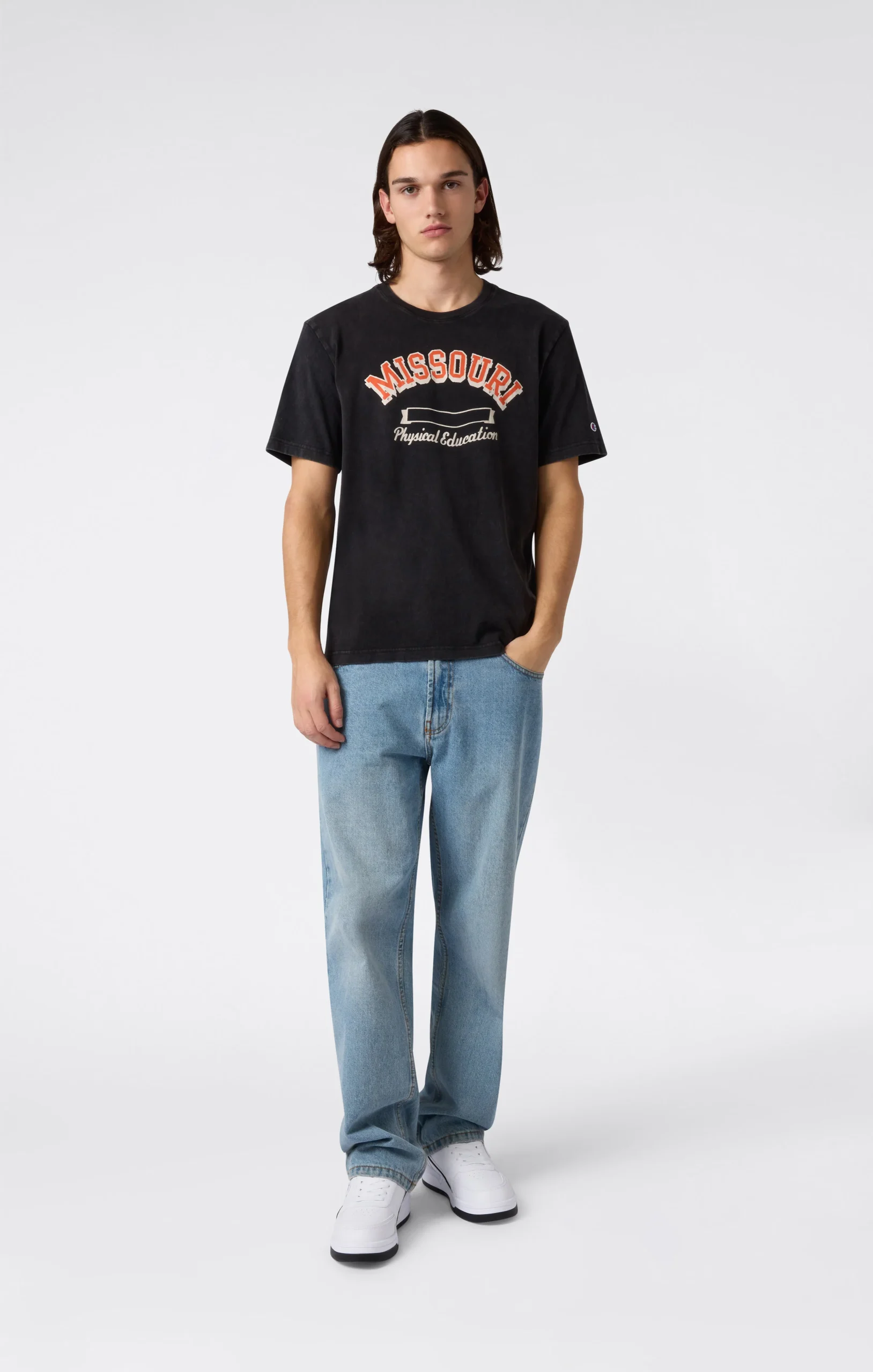 Men’s Heavy Cotton T-Shirt with Reverse Weave Print - Imagen 5