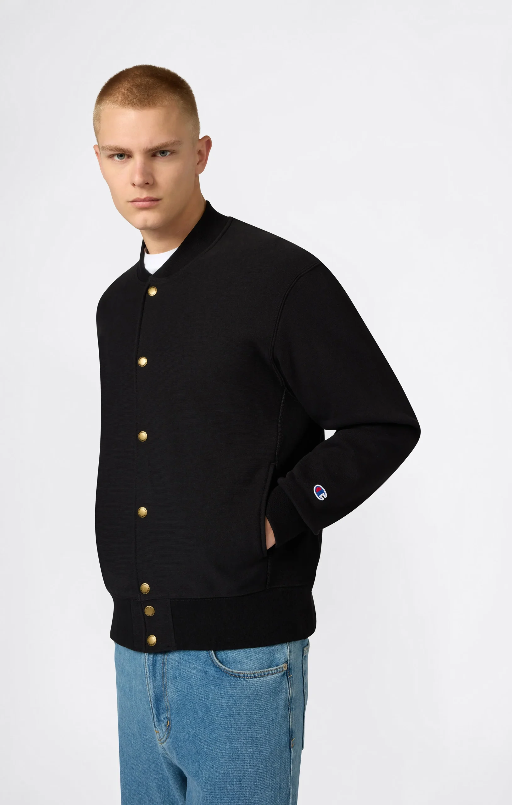 Men’s Lightweight Reverse Weave Bomber Sweatshirt