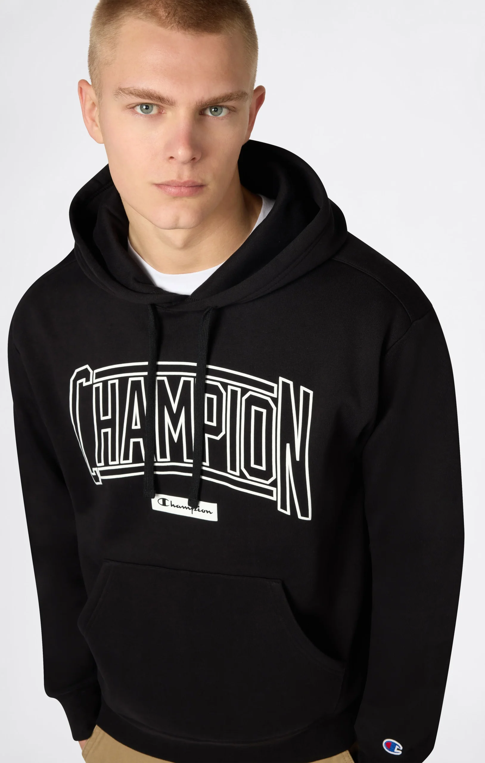 Men’s Hooded Sweatshirt With Brushed Interior And Puff Print Logo - Imagen 5