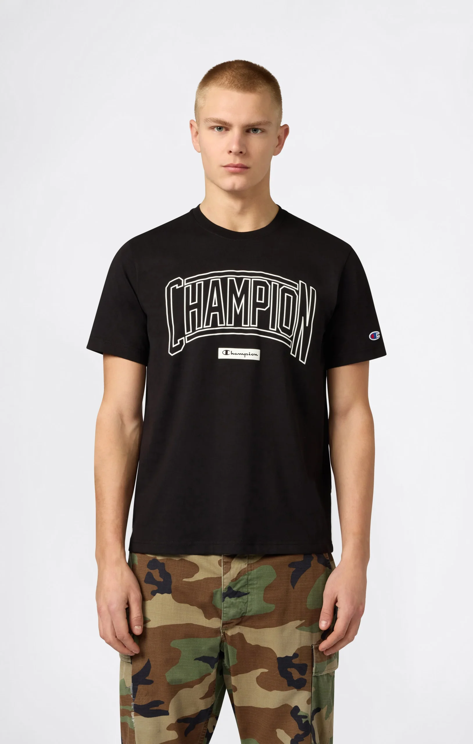 Men’s Crewneck T-Shirt With Puff Print Logo