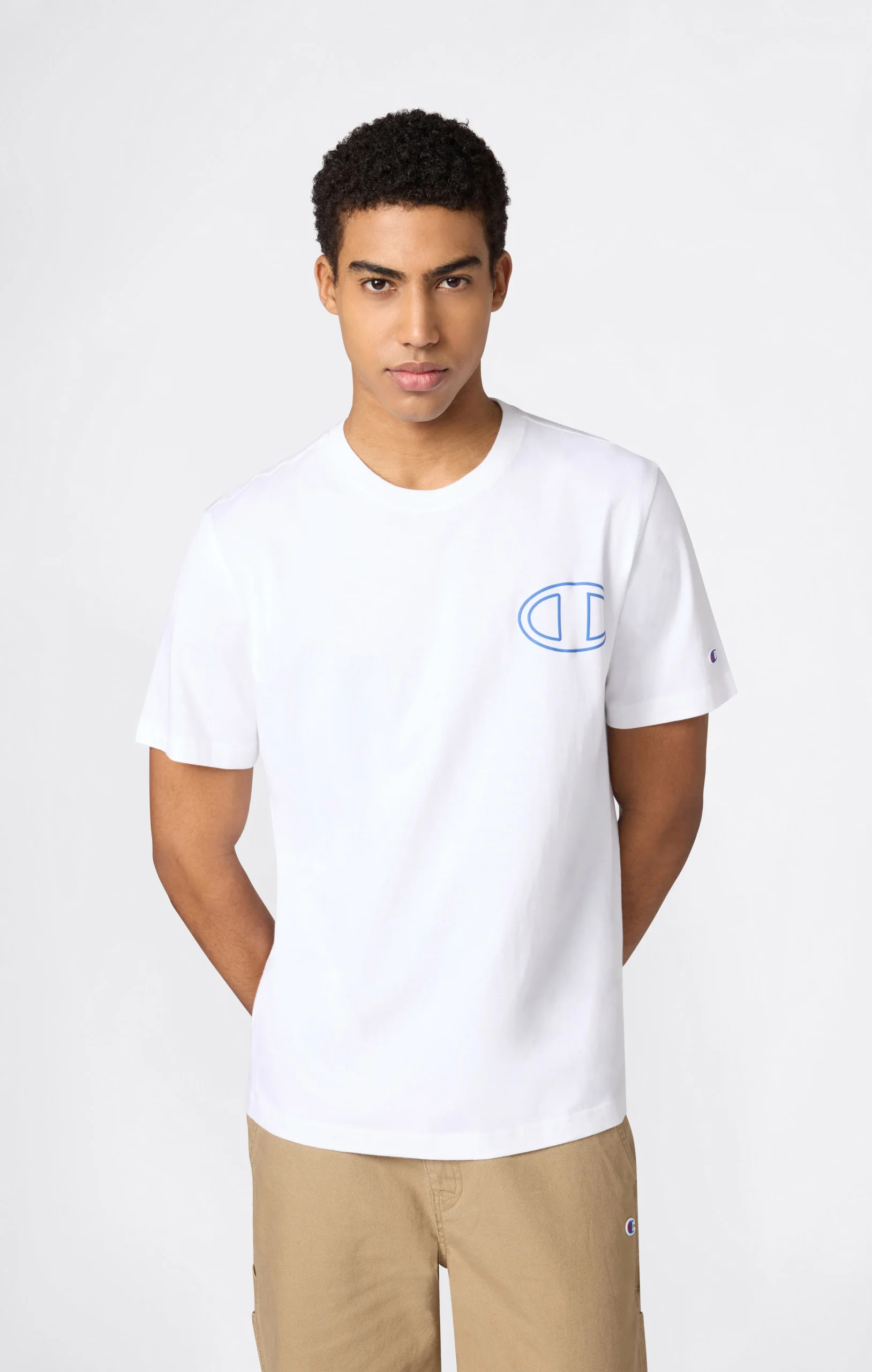 Men’s Crewneck T-Shirt With Puff Print Graphic