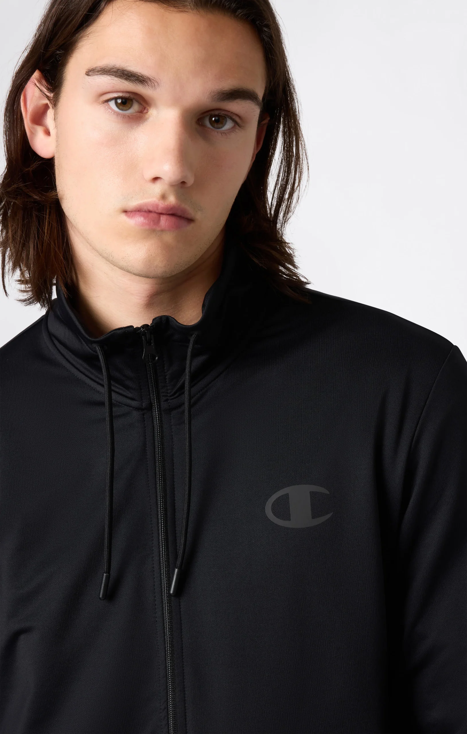 Men's Slim Fit Full-Zip Stretch Poly Hoodie - Imagen 3