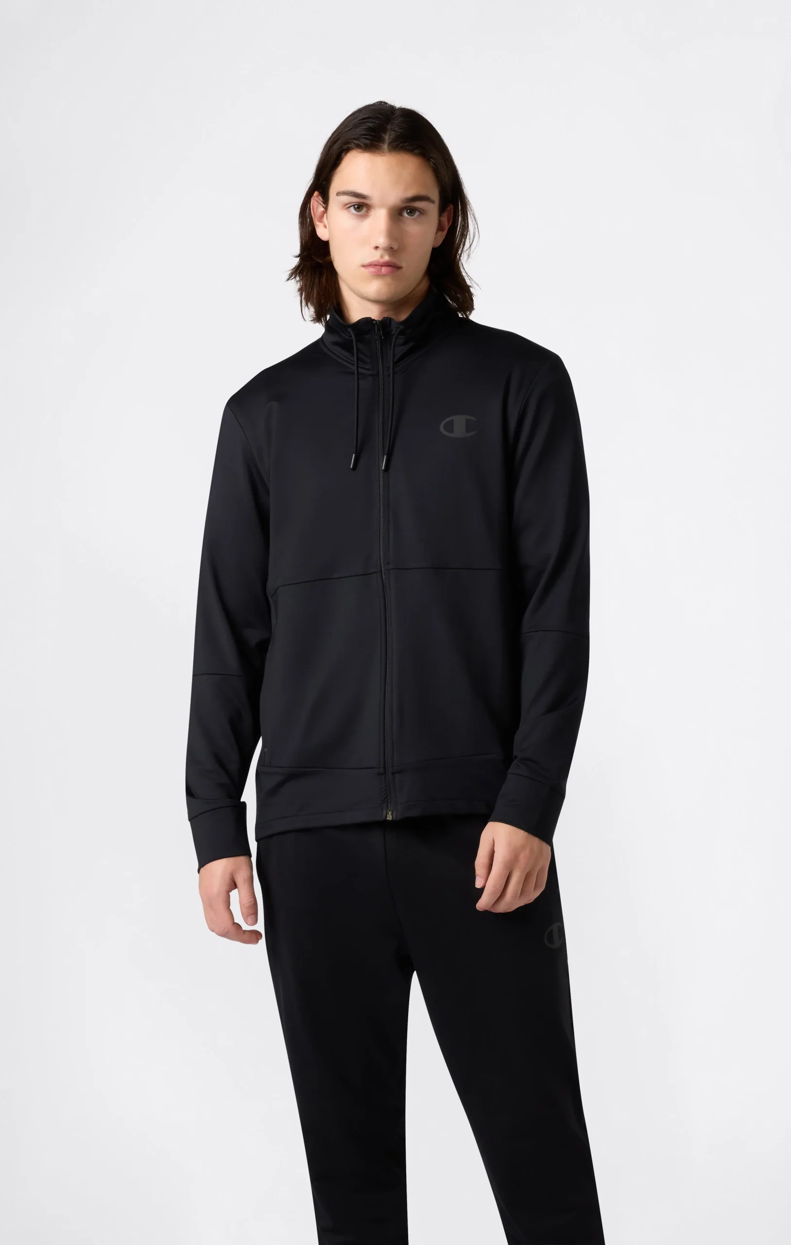 Men's Slim Fit Full-Zip Stretch Poly Hoodie