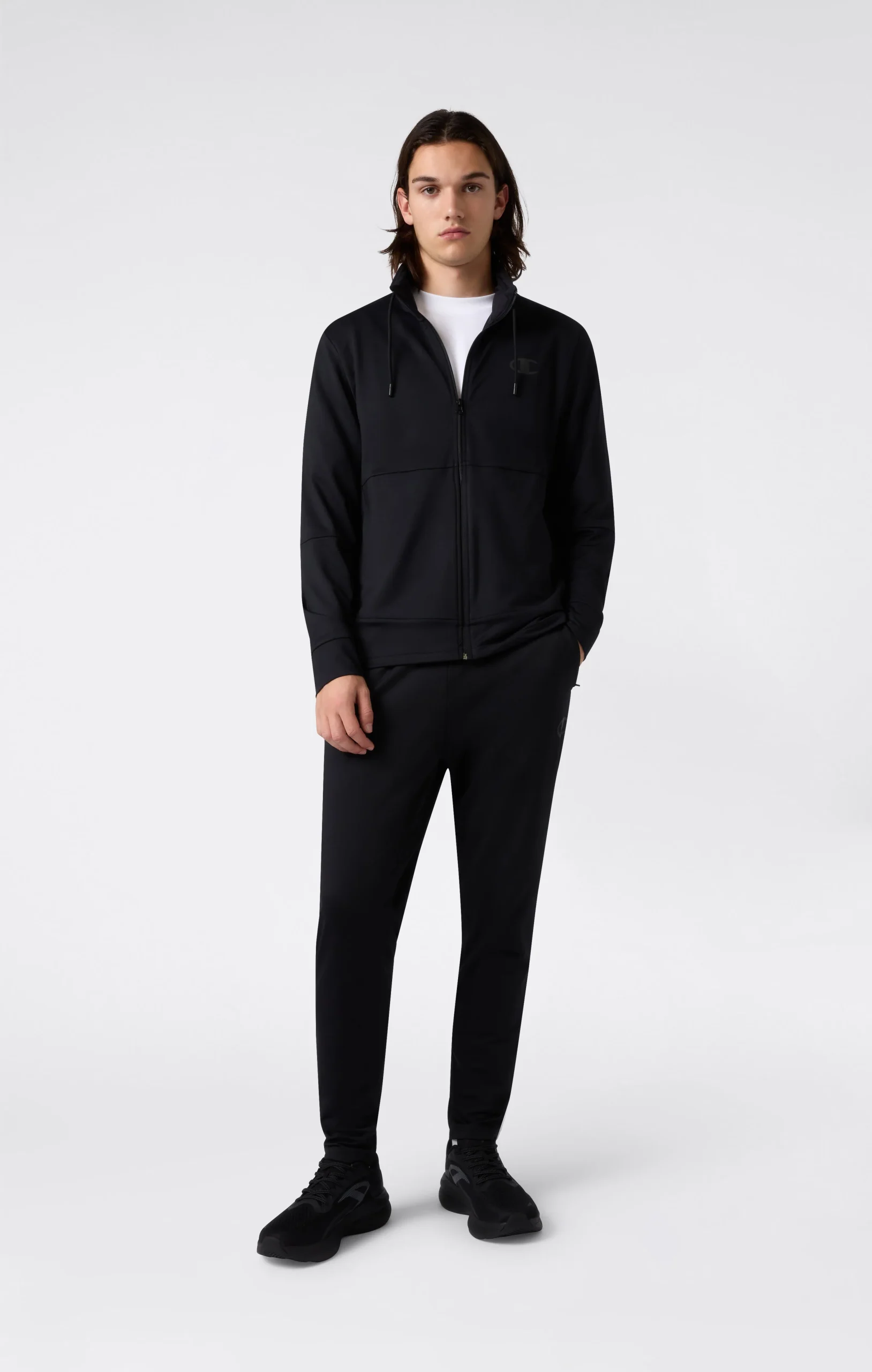 Men's Slim Fit Full-Zip Stretch Poly Hoodie - Imagen 5