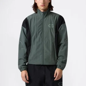 Men’s Woven Nylon Full-Zip Track Top Loose Fit