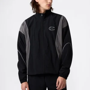 Men’s Woven Nylon Full-Zip Track Top Loose Fit