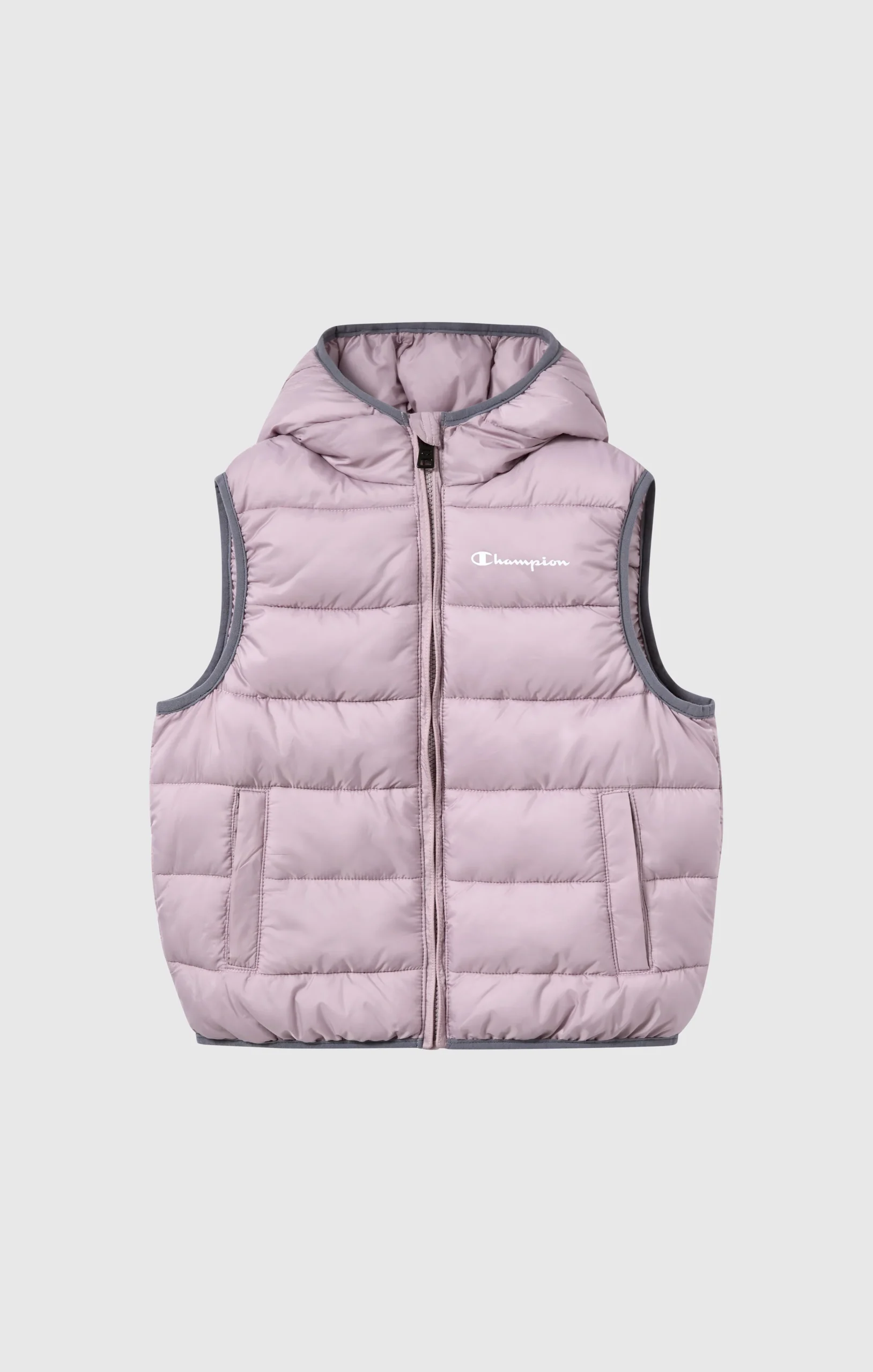 Padded Hooded Vest with Full Zip for Kids