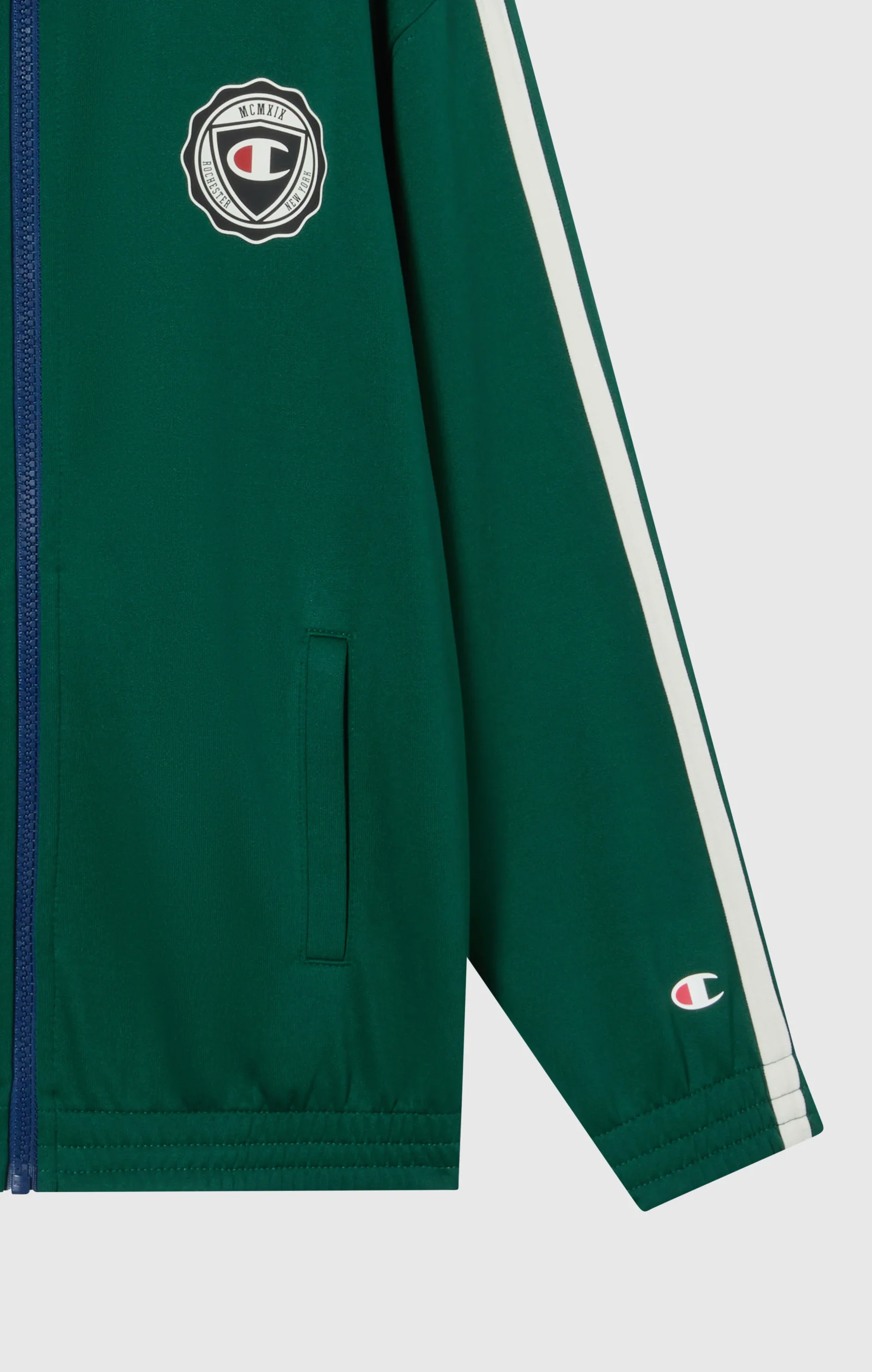 Boys' Full Zip Track Jacket With Patch Logo - Imagen 6