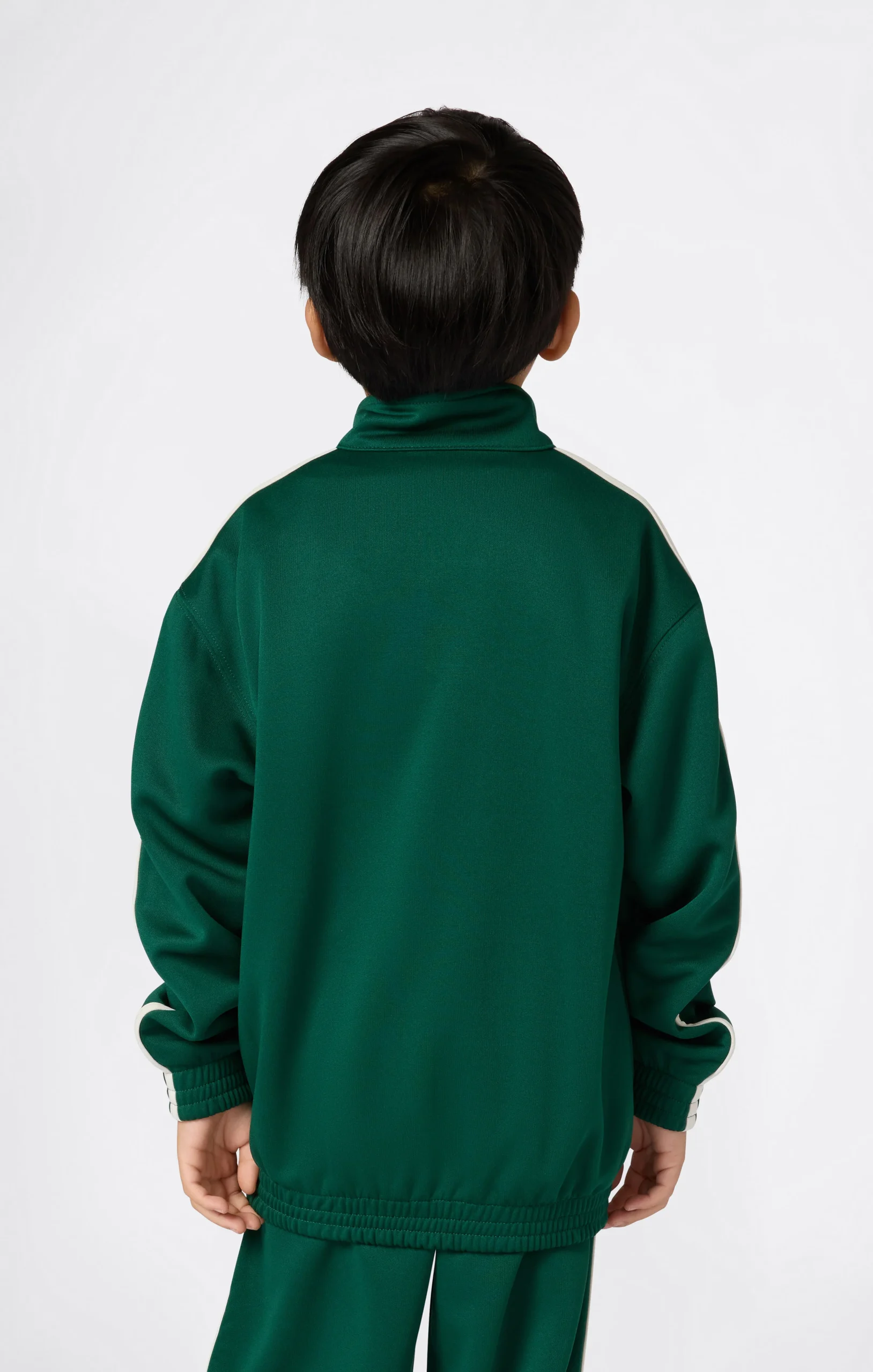Boys' Full Zip Track Jacket With Patch Logo - Imagen 4