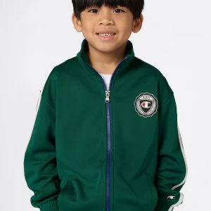 Boys' Full Zip Track Jacket With Patch Logo