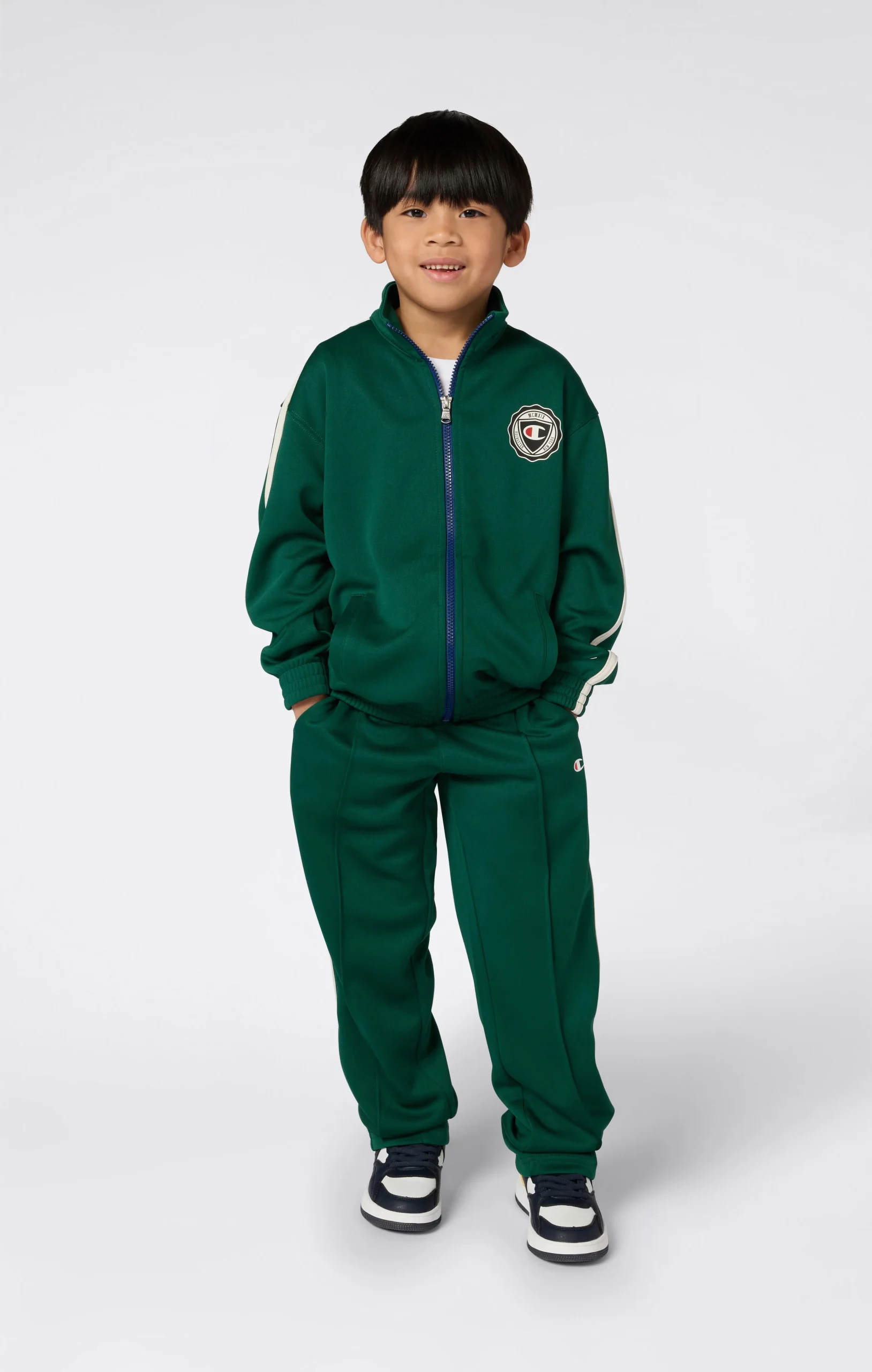 Boys' Full Zip Track Jacket With Patch Logo - Imagen 3