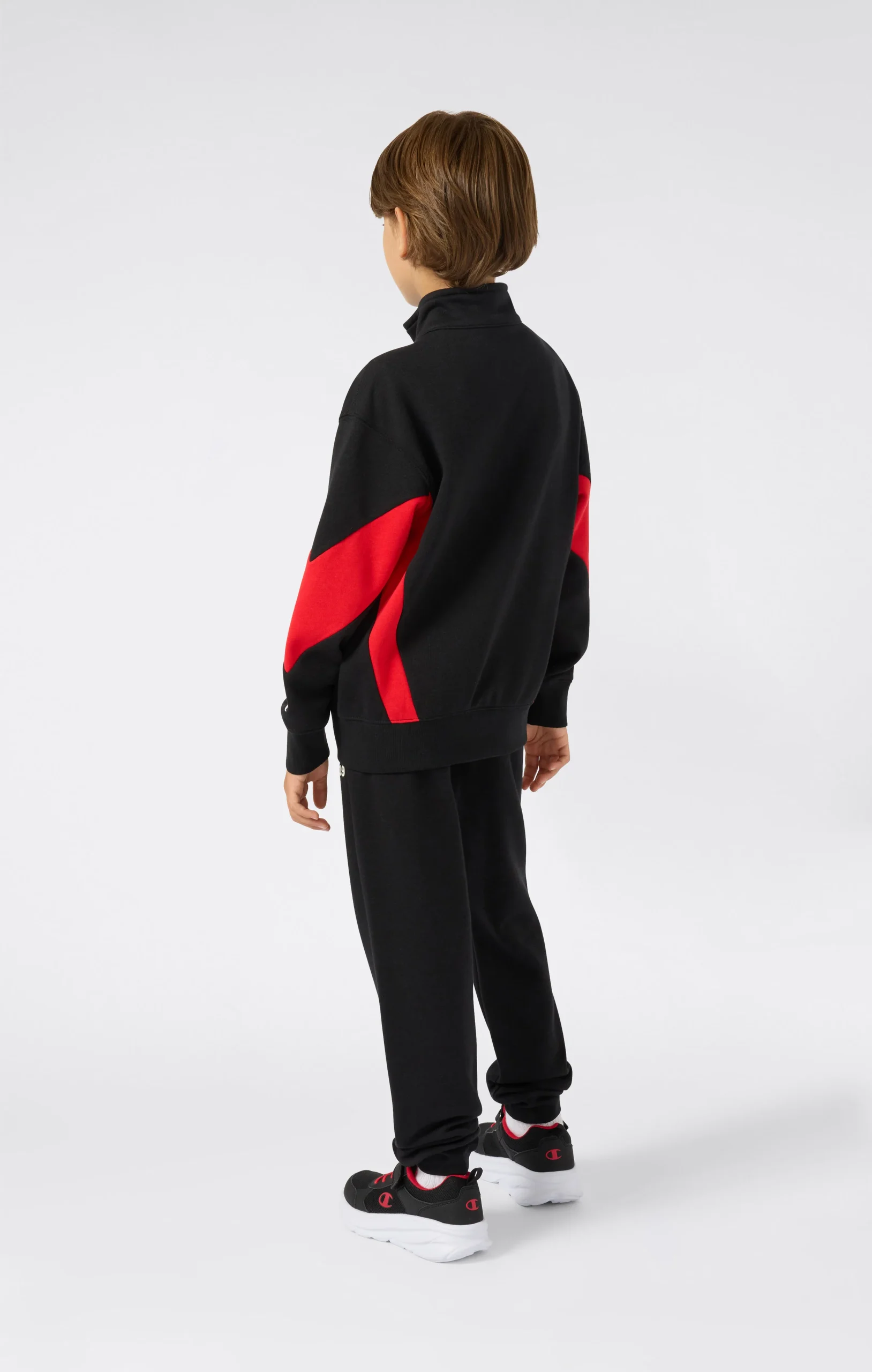 Boys’ Fleece Sweatsuit with Color Block Inserts - Imagen 4