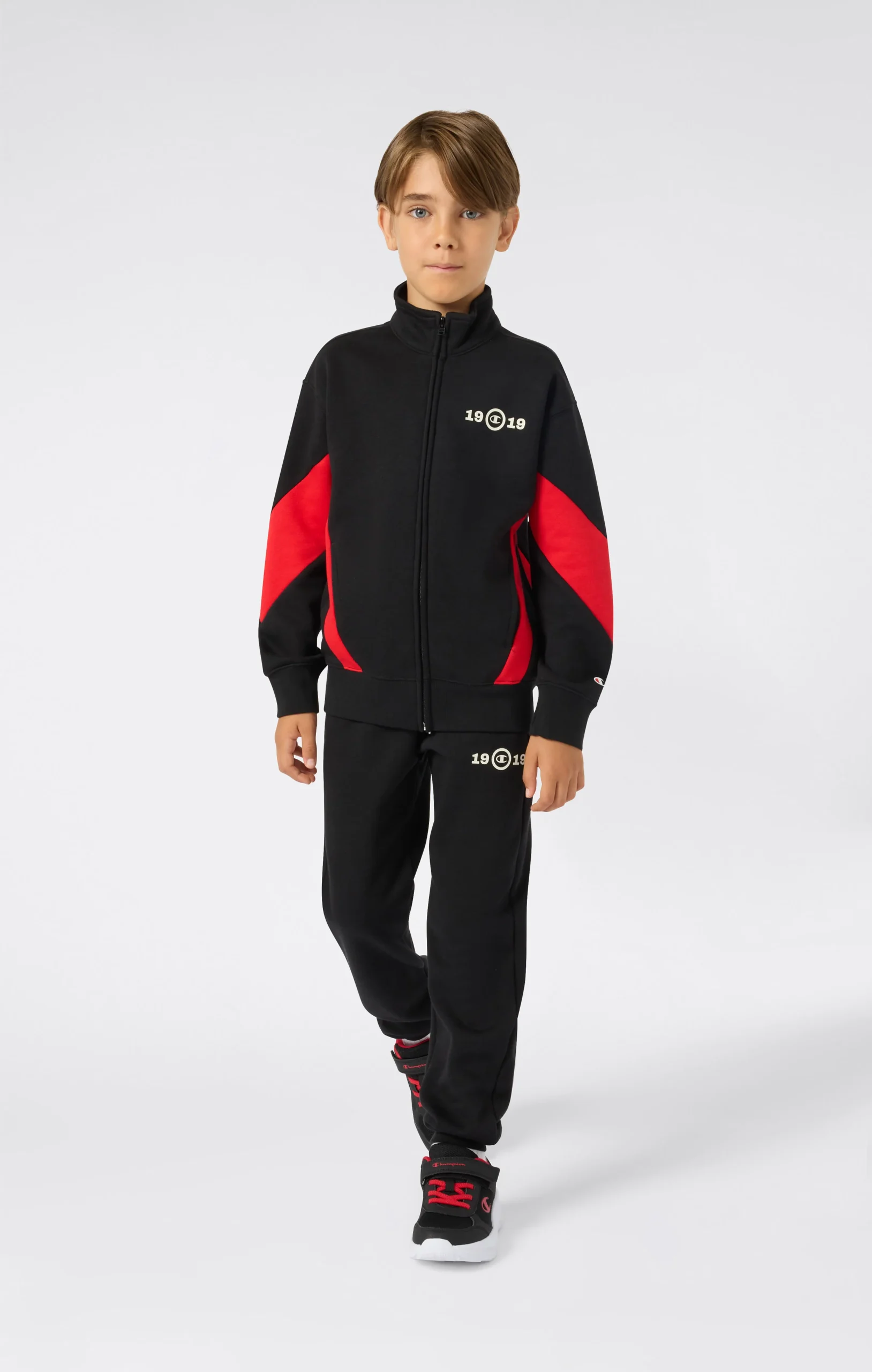 Boys’ Fleece Sweatsuit with Color Block Inserts - Imagen 3