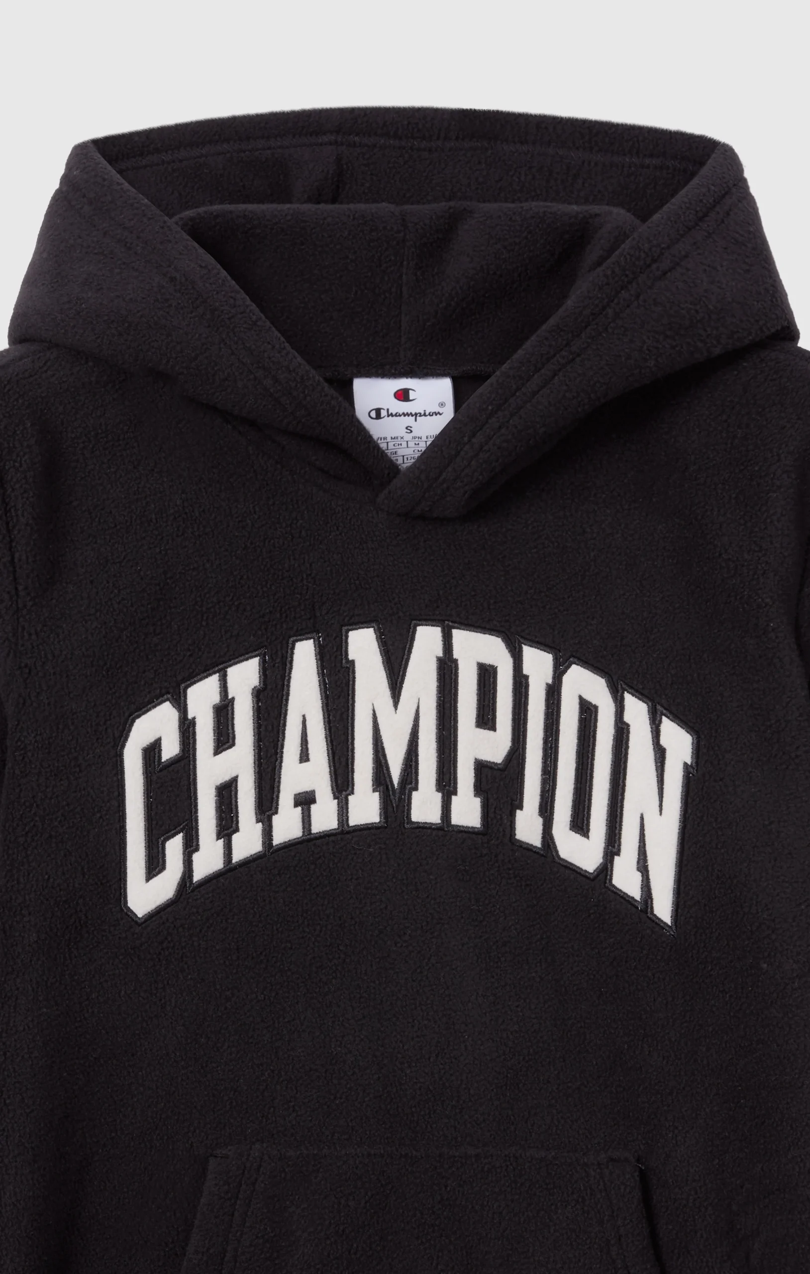 Boys' Fleece Polar Hoodie Script Logo - Imagen 3