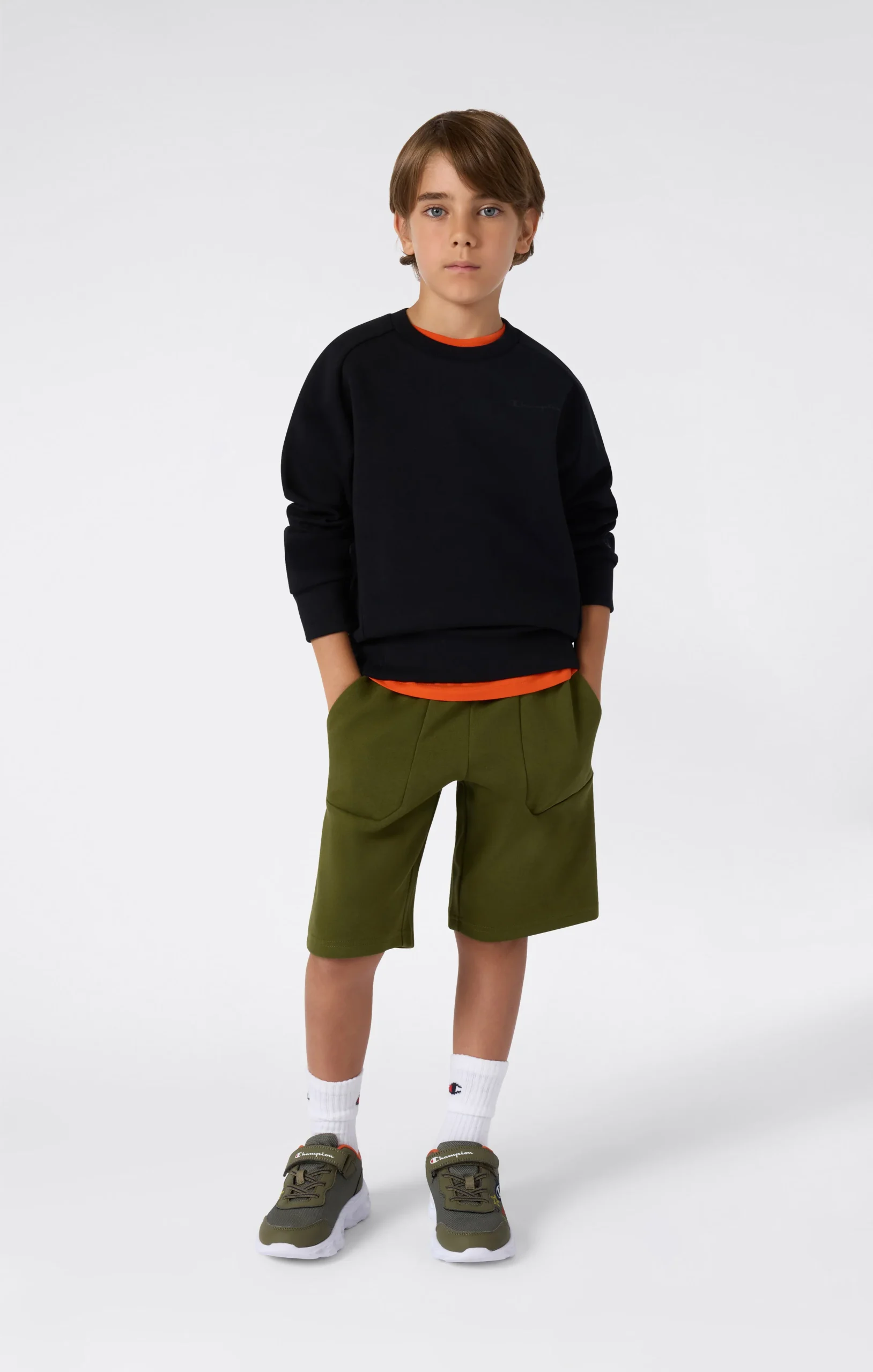 Boys' Interlock Crewneck Sweatshirt C-Tech - Imagen 3