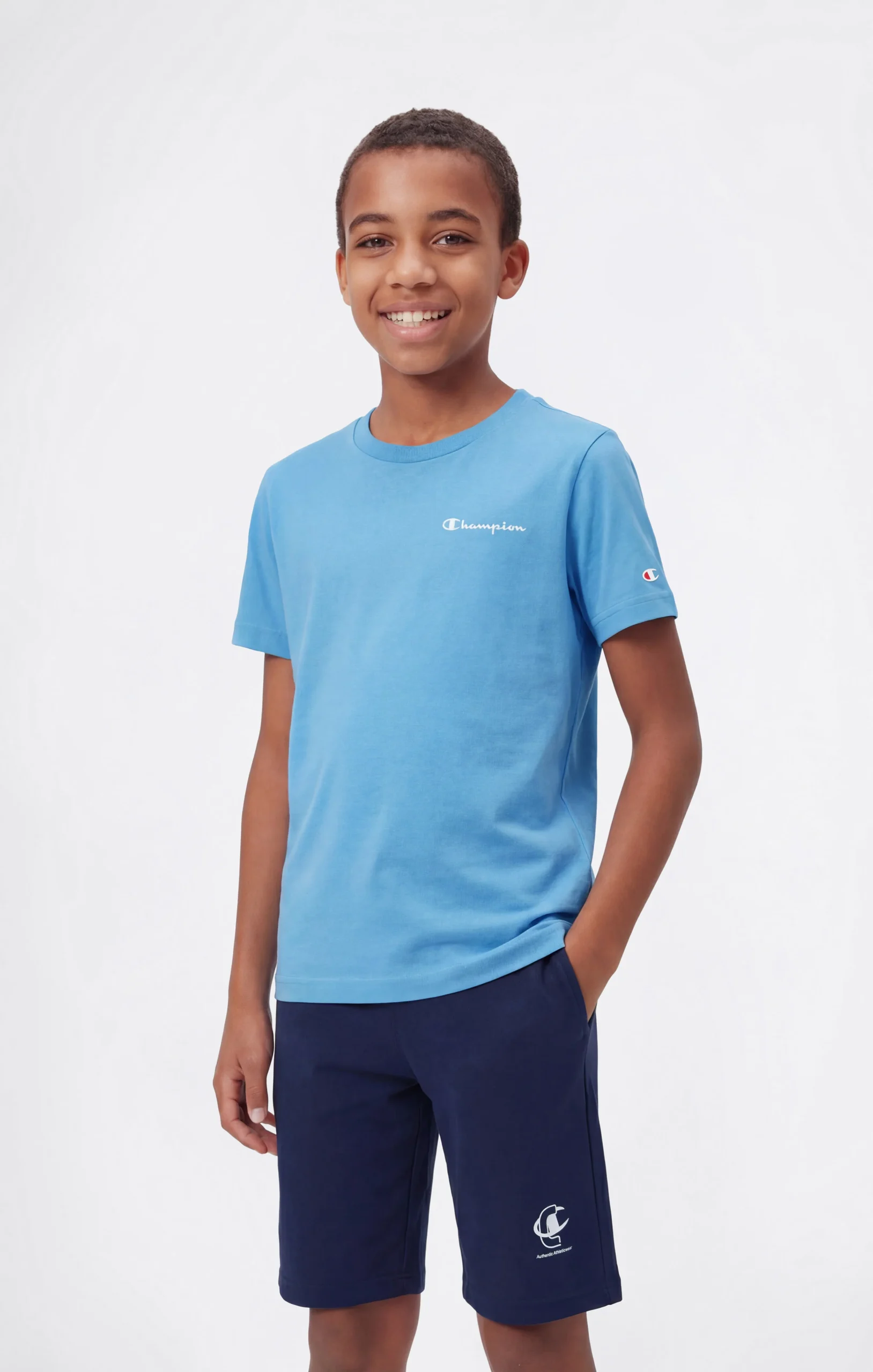 Boys’ Crewneck Small Script Logo T-Shirt Icons