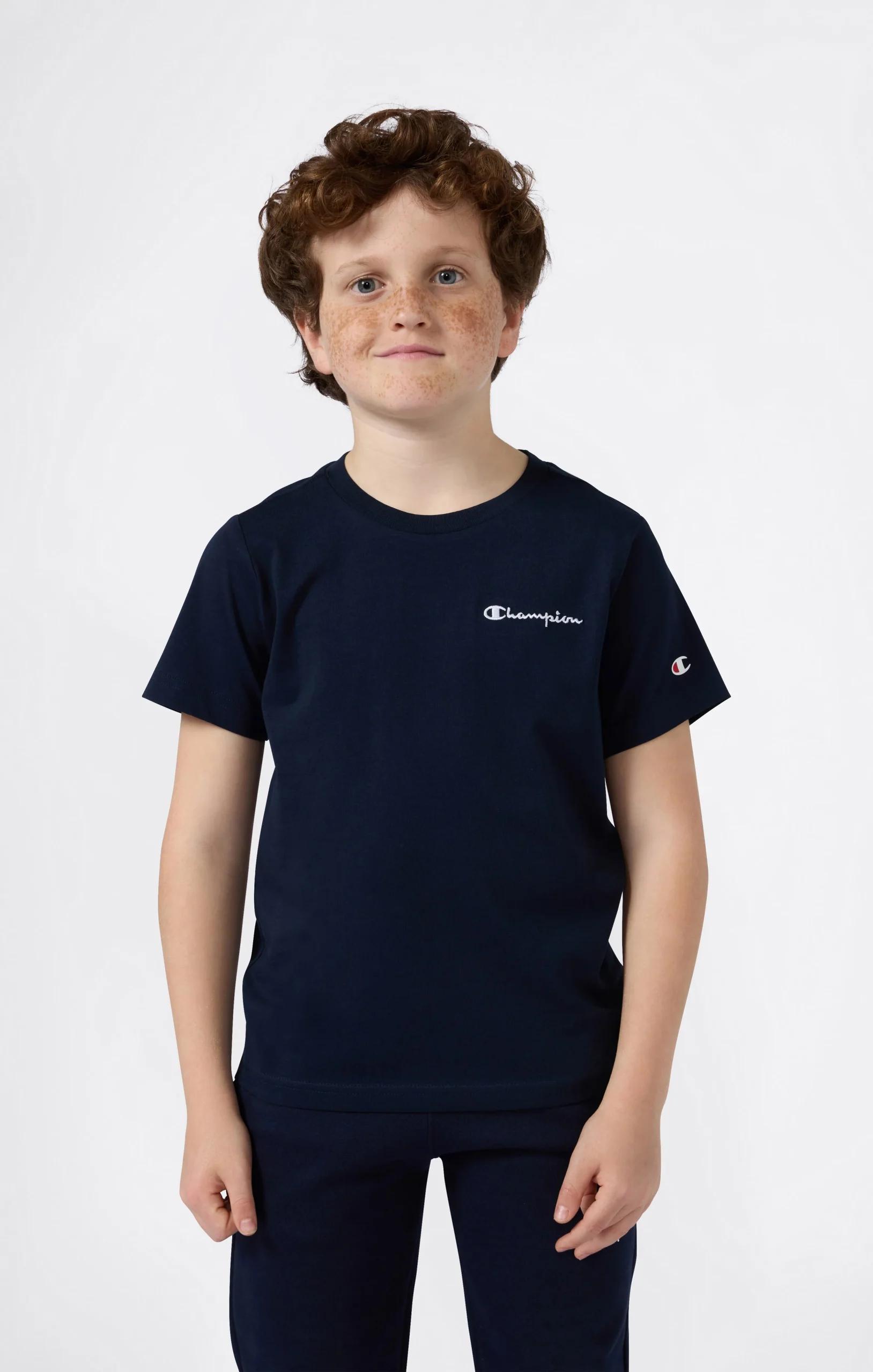 Boys’ Crewneck Small Script Logo T-Shirt Icons