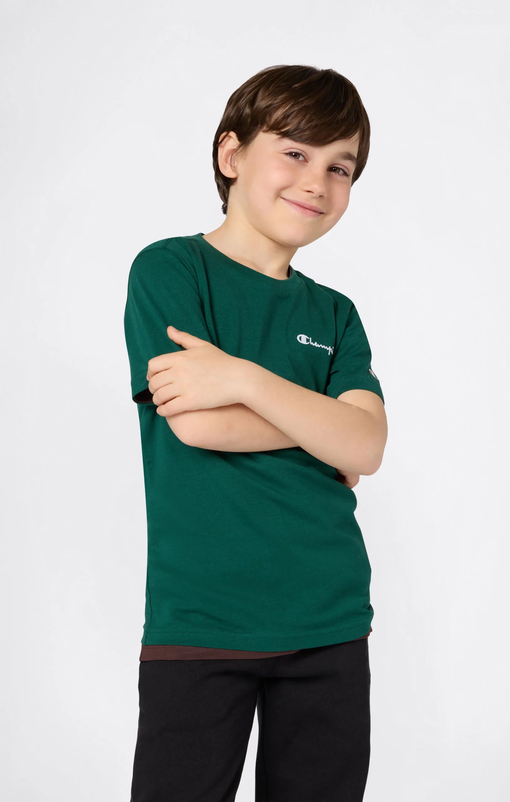 Boys’ Crewneck Small Script Logo T-Shirt Icons