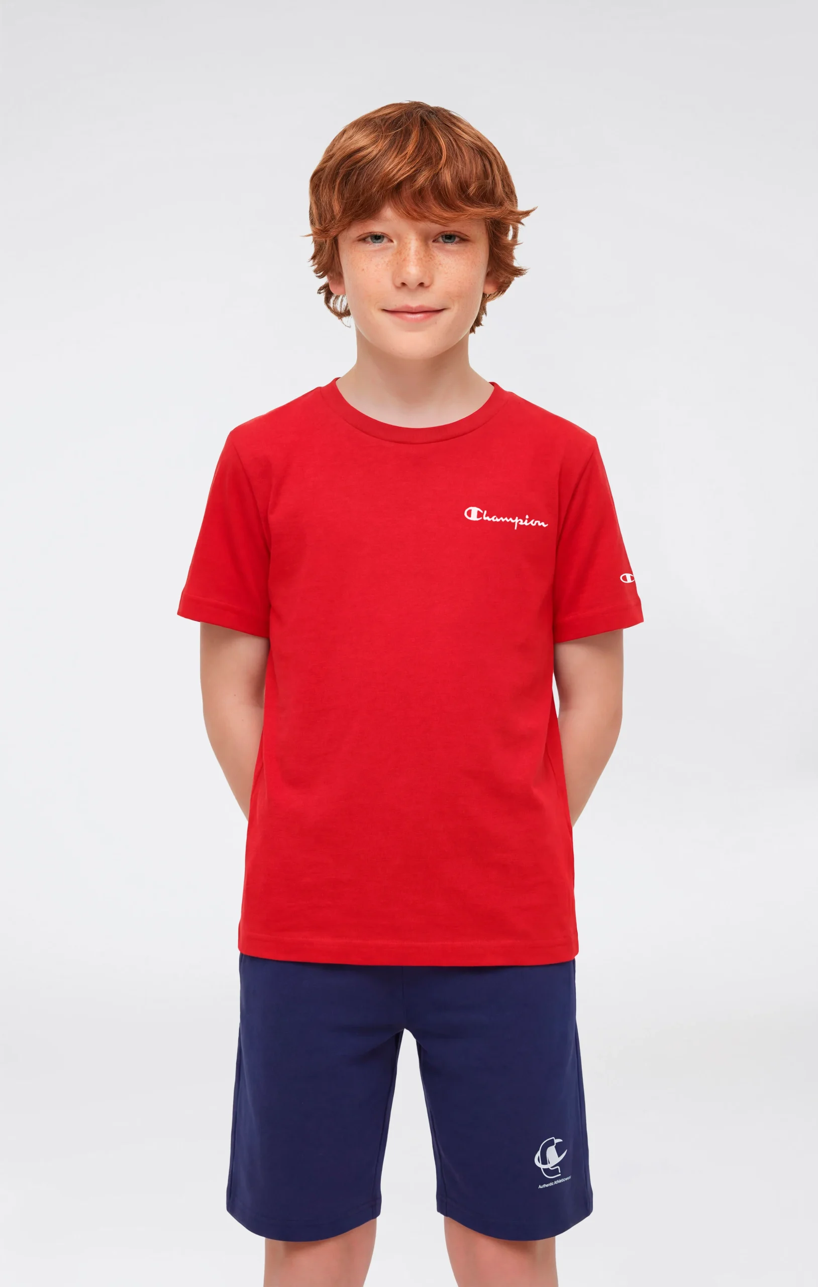 Boys’ Crewneck Small Script Logo T-Shirt Icons