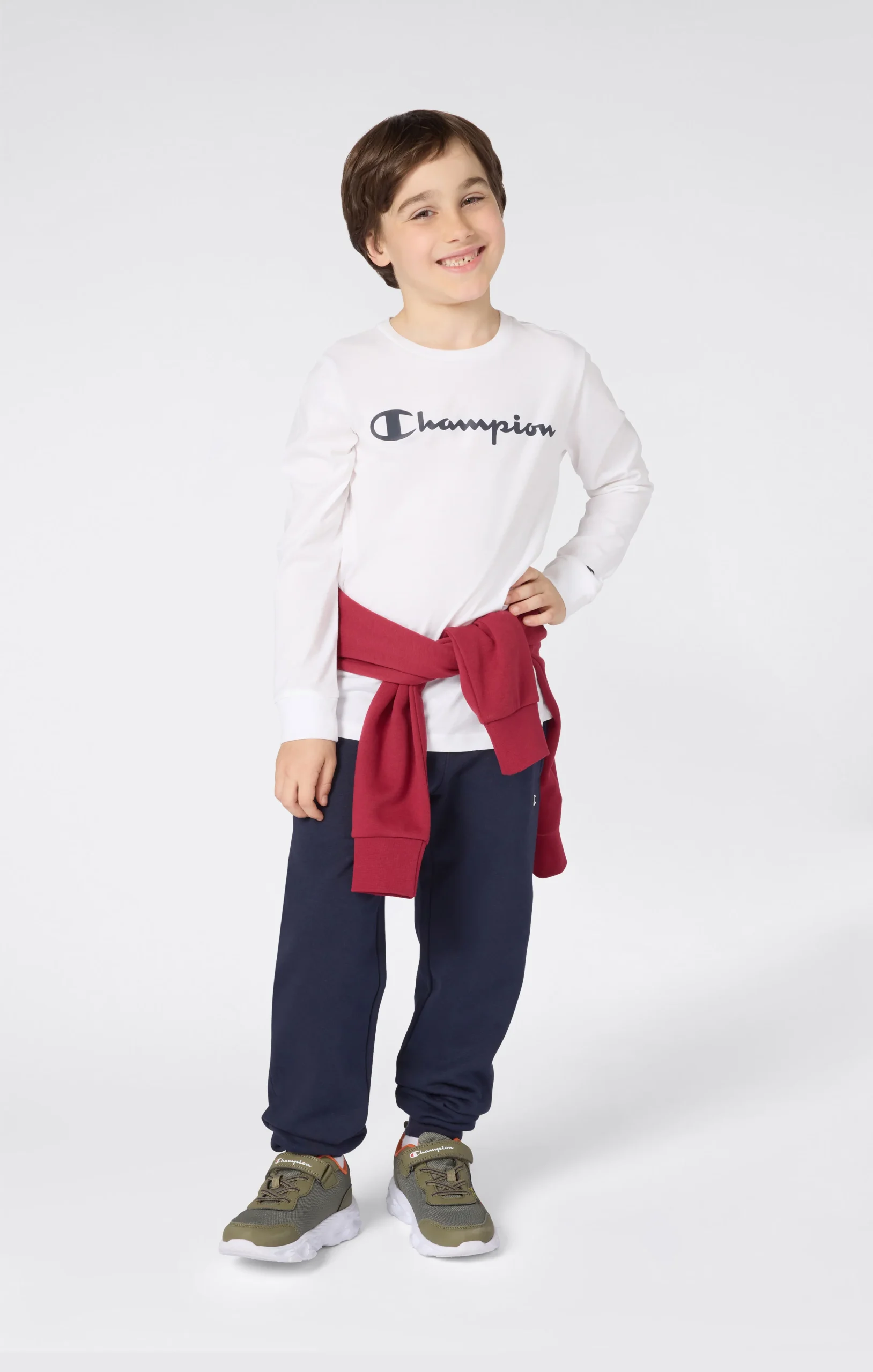 Boys’ Long Sleeve T-Shirt Script Logo