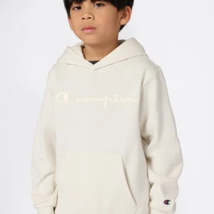 Boys’ Fleece Hoodie with Big Embroidered Logo Icons