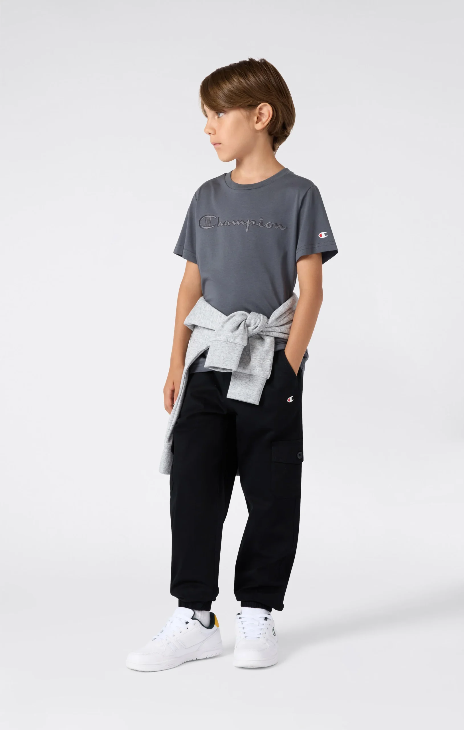 Boys’ Stretch Twill Elastic Cuff Cargo Pants Icons - Imagen 3
