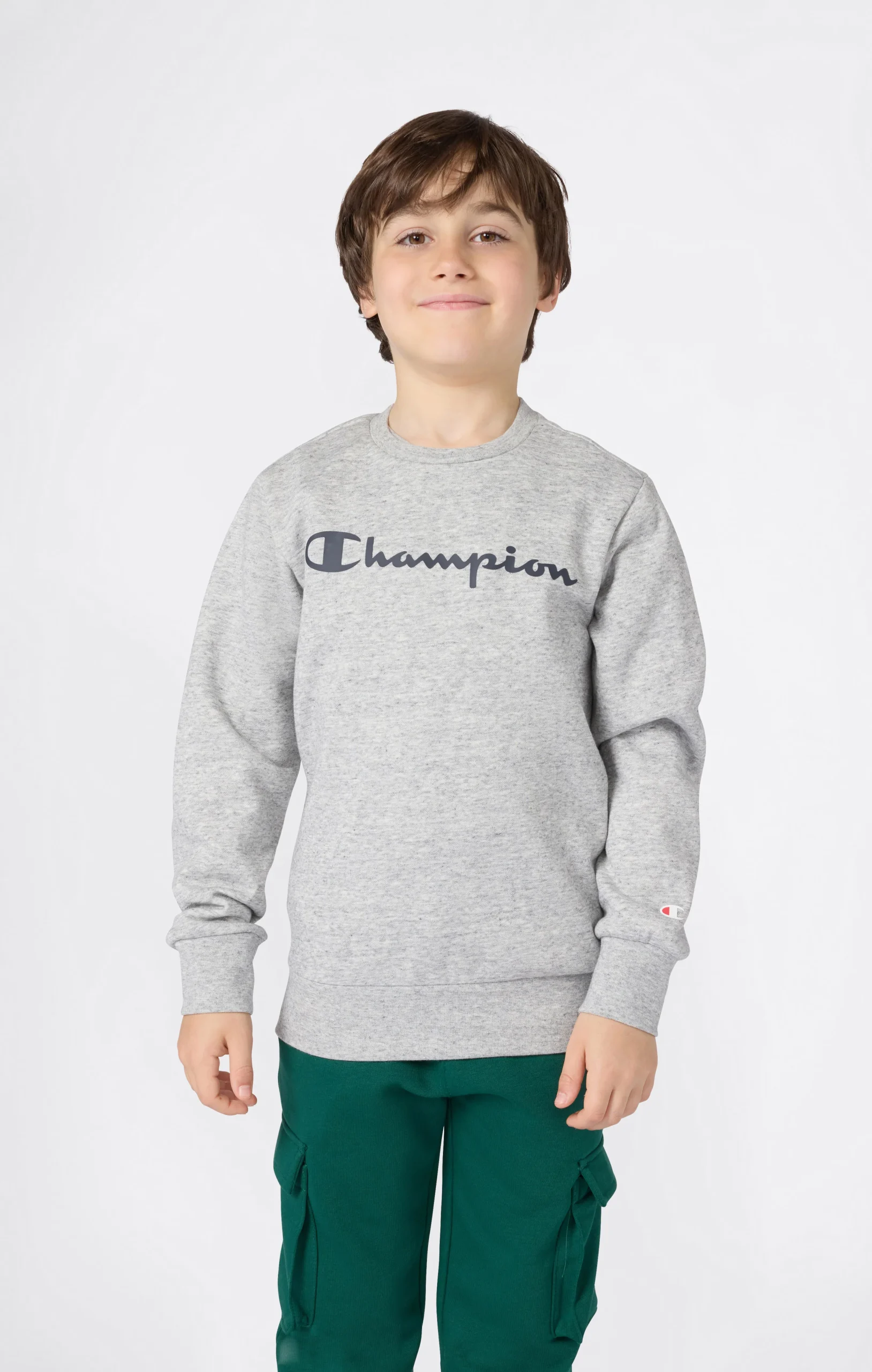 Boys’ Fleece Crewneck Sweatshirt Script Logo