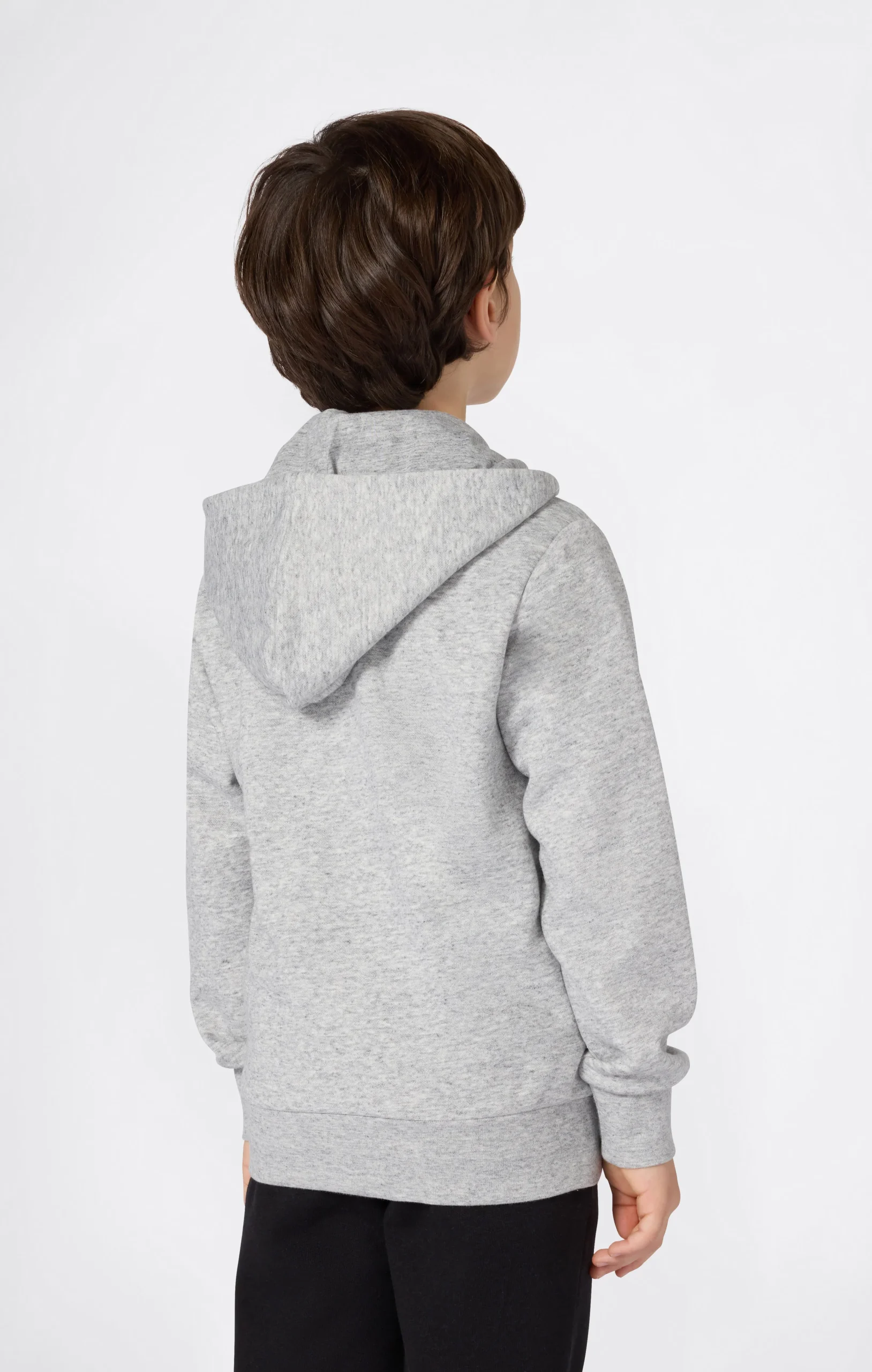 Boys' Fleece Full Zip Hoodie Script Logo - Imagen 4