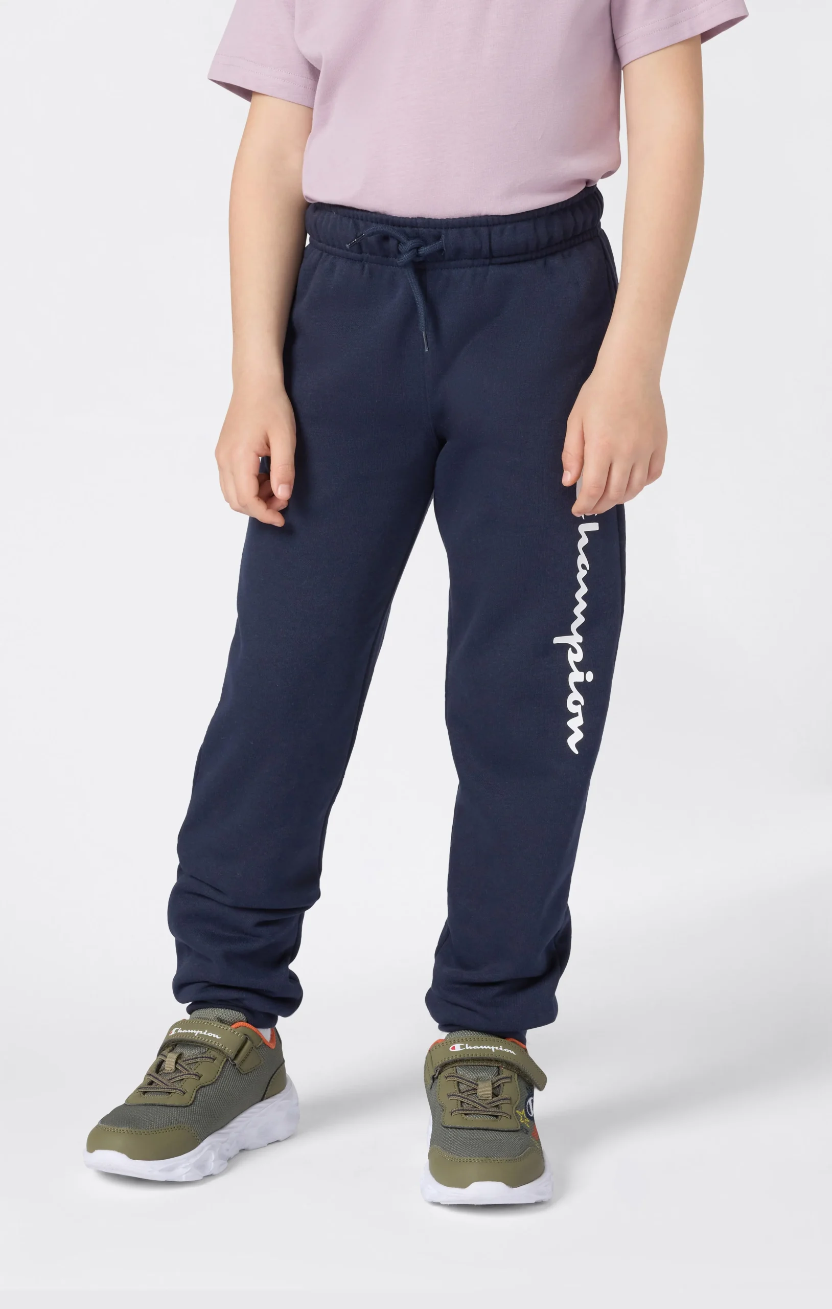 Boys’ Fleece Rib Cuff Jogger Pants Script Logo