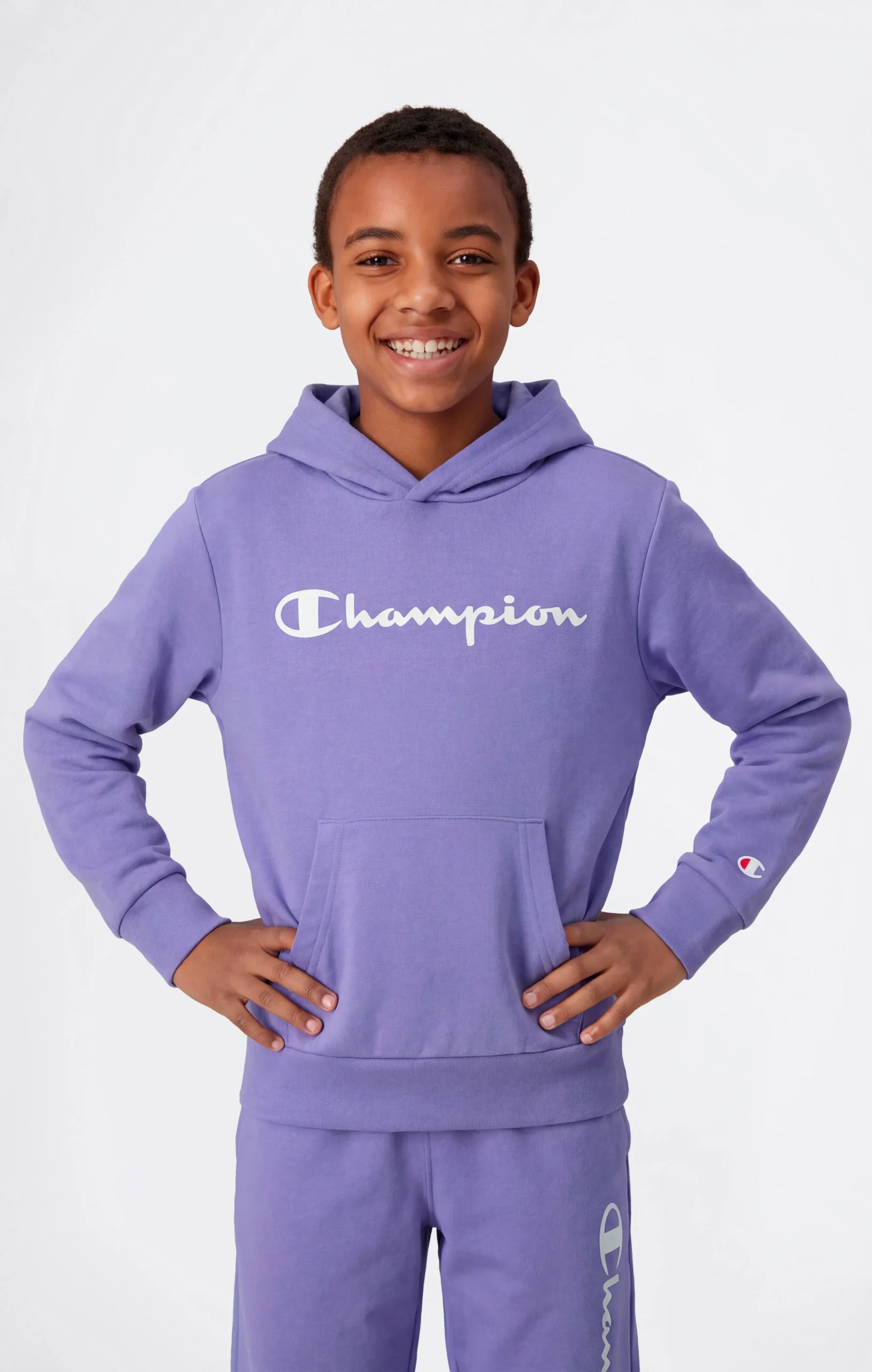 Boys’ Lightweight Hooded Sweatshirt with Maxi Printed Logo