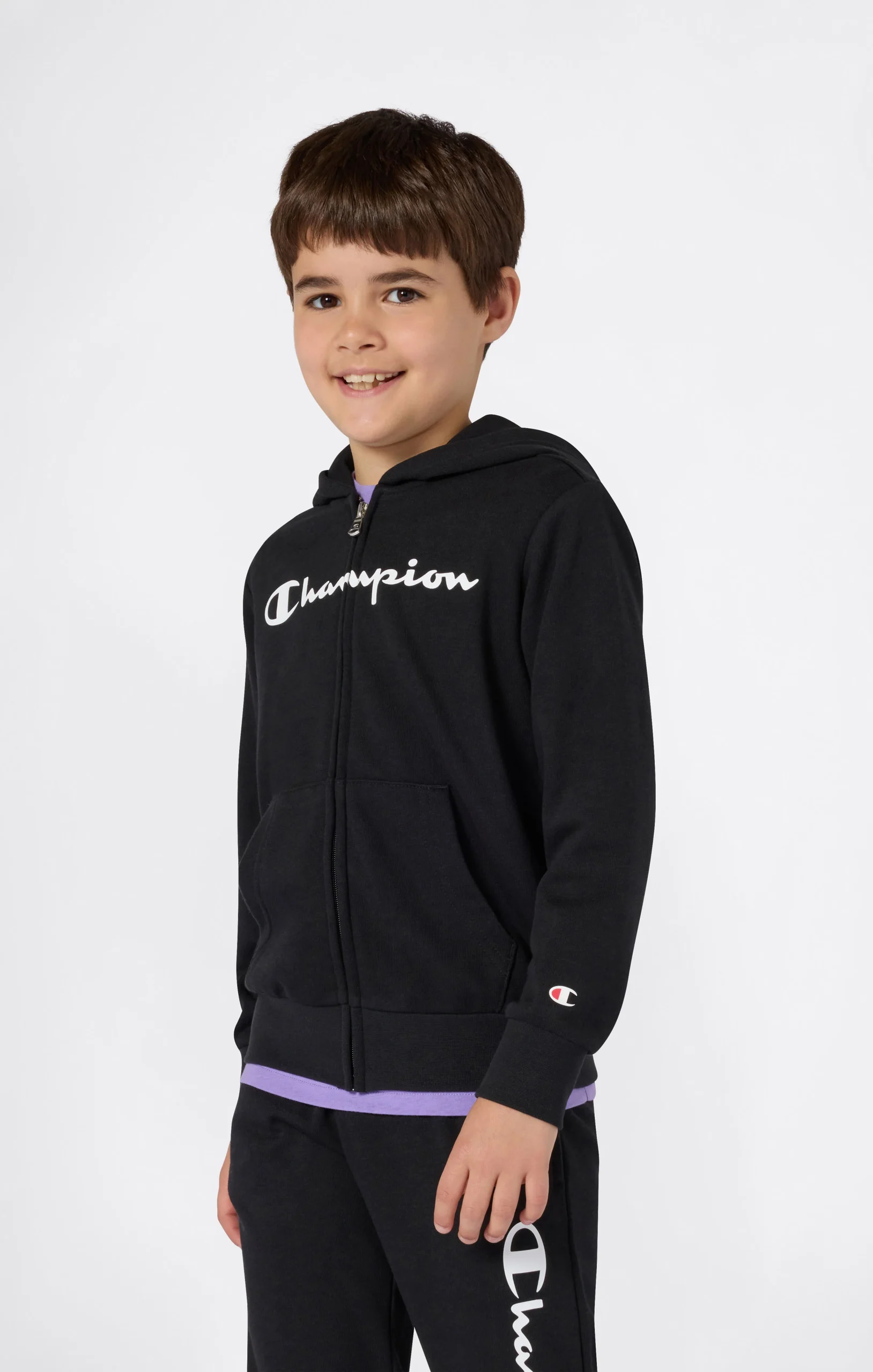 Boys’ Full Zip Hoodie with Maxi Logo