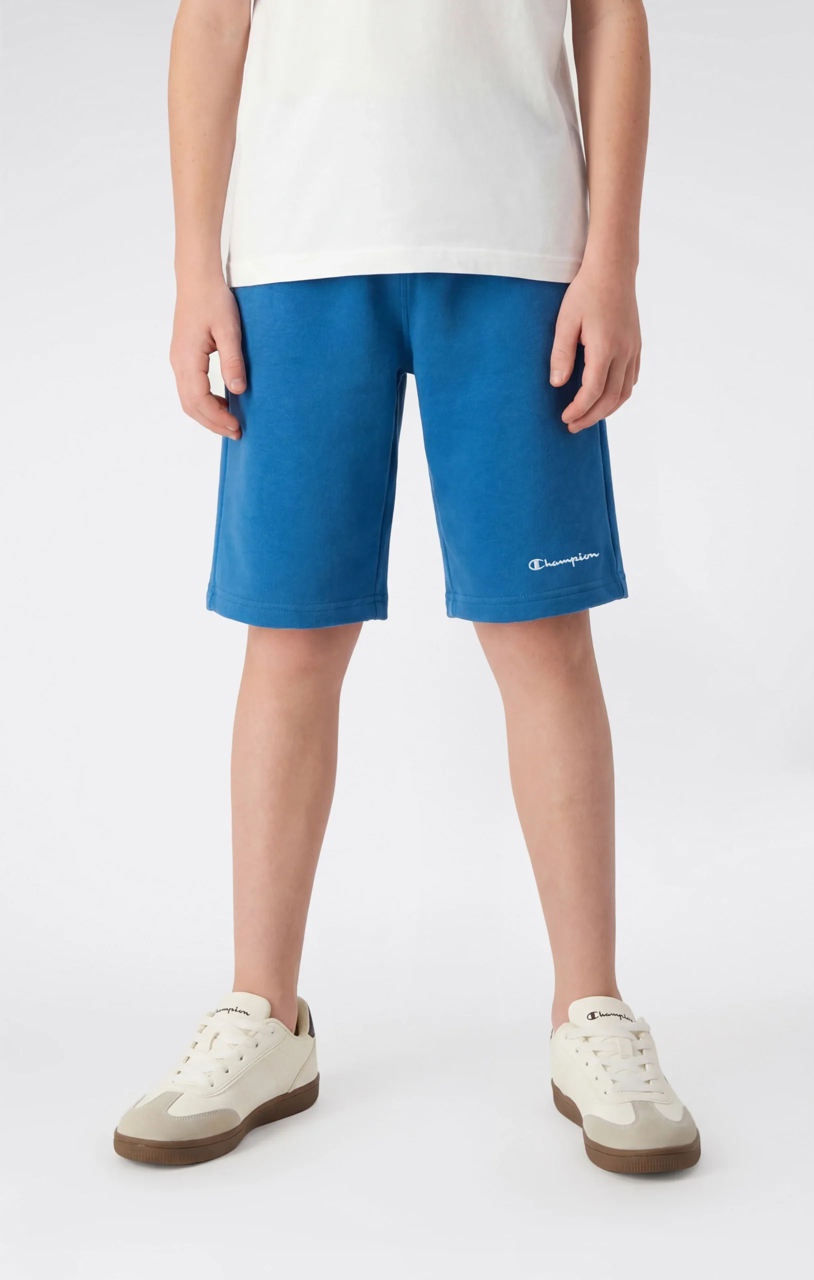 Boys’ Bermuda Shorts with Small Embroidered Logo Icons
