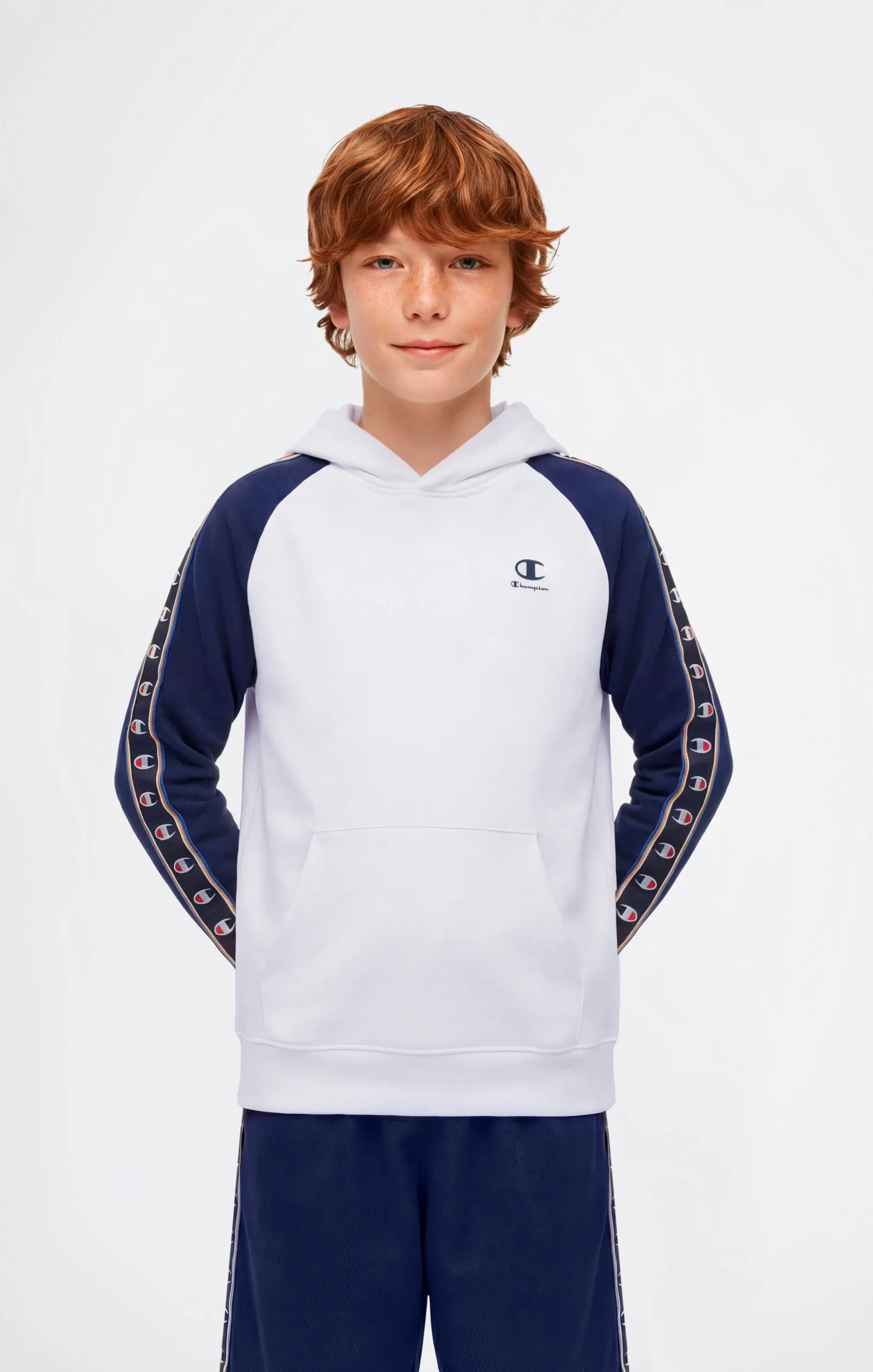 Boys’ Hooded Sweatshirt with C-Logo Tape