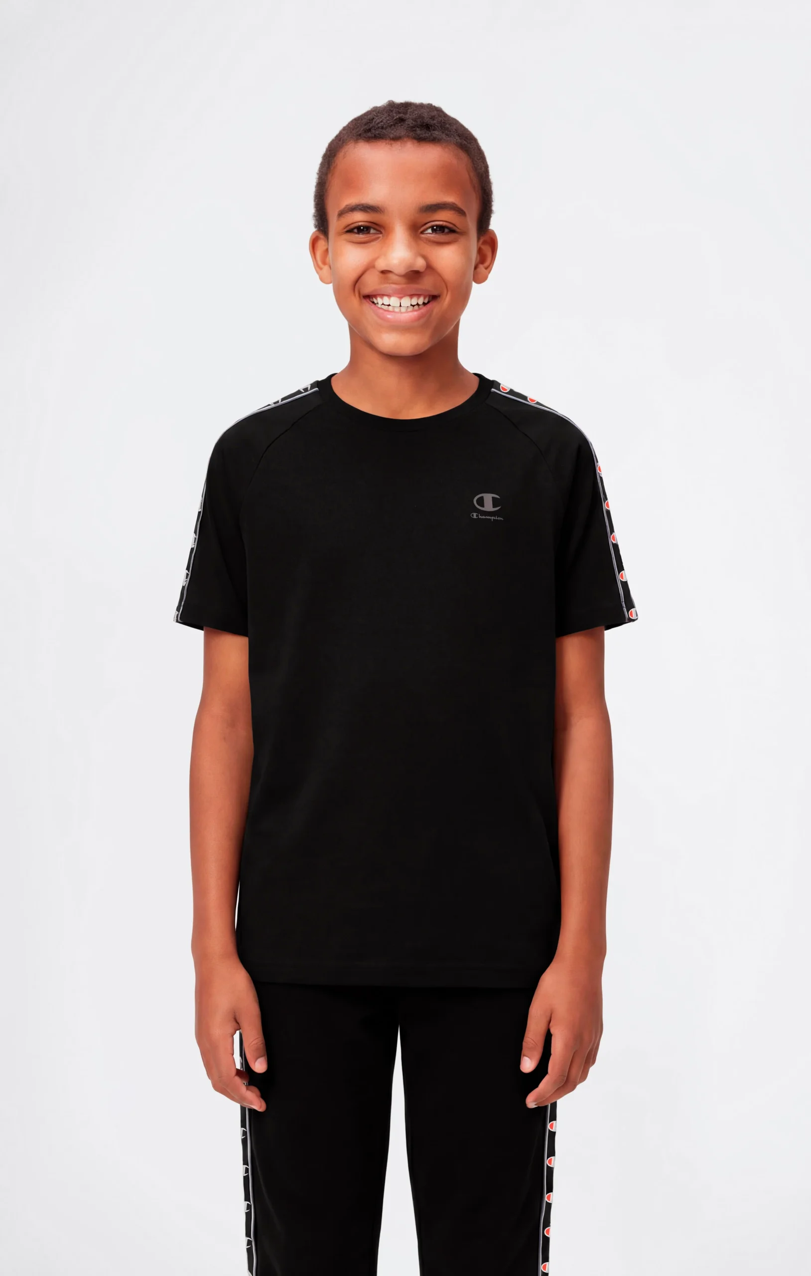 Boys’ Crewneck T-Shirt with Tape Logo