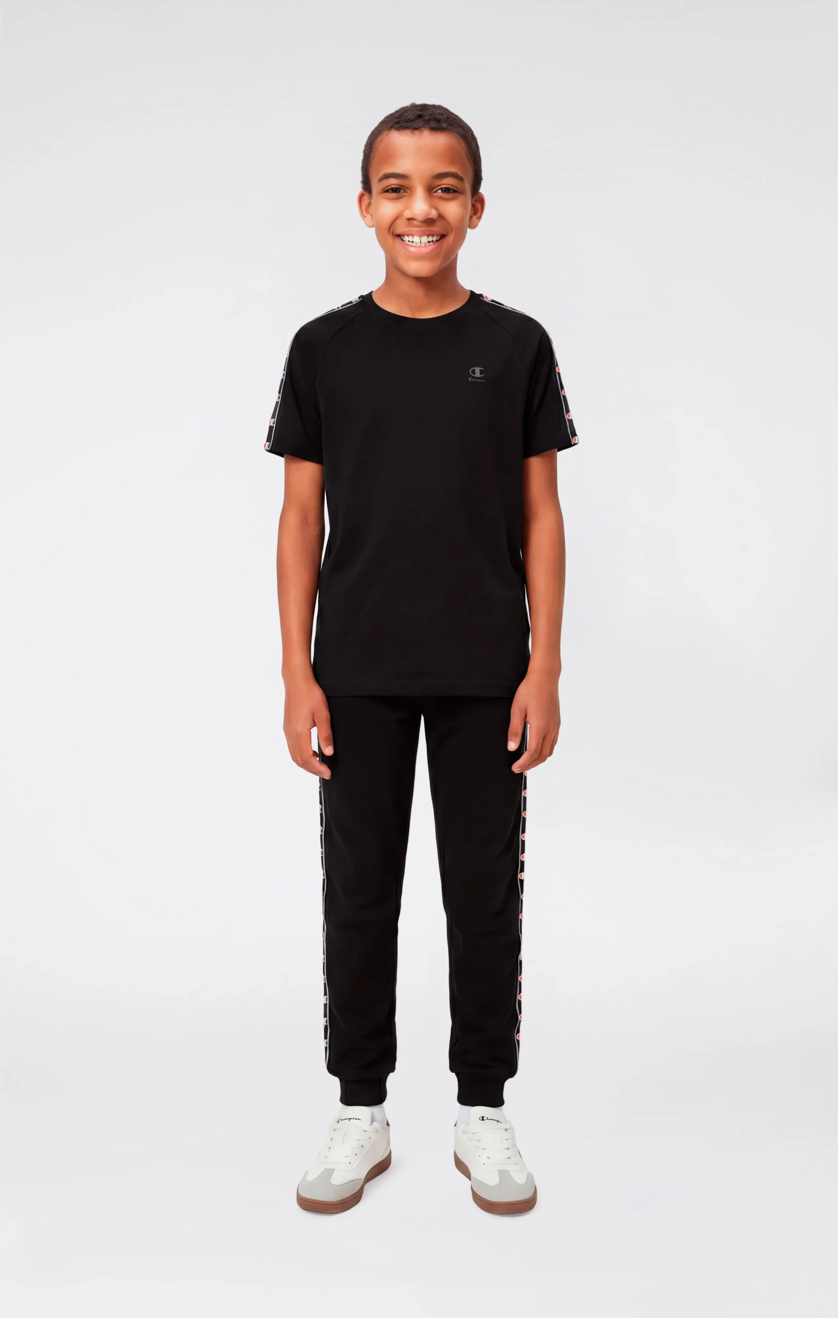 Boys’ Crewneck T-Shirt with Tape Logo - Imagen 3