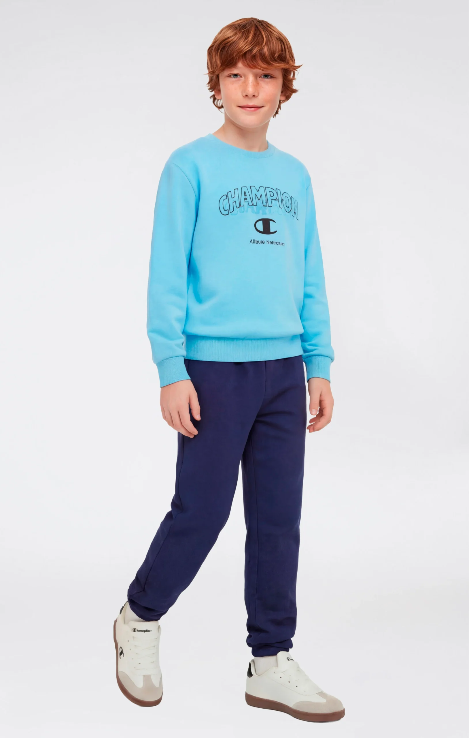 Boys’ Crewneck Sweatshirt and Pants Tracksuit with Graphic