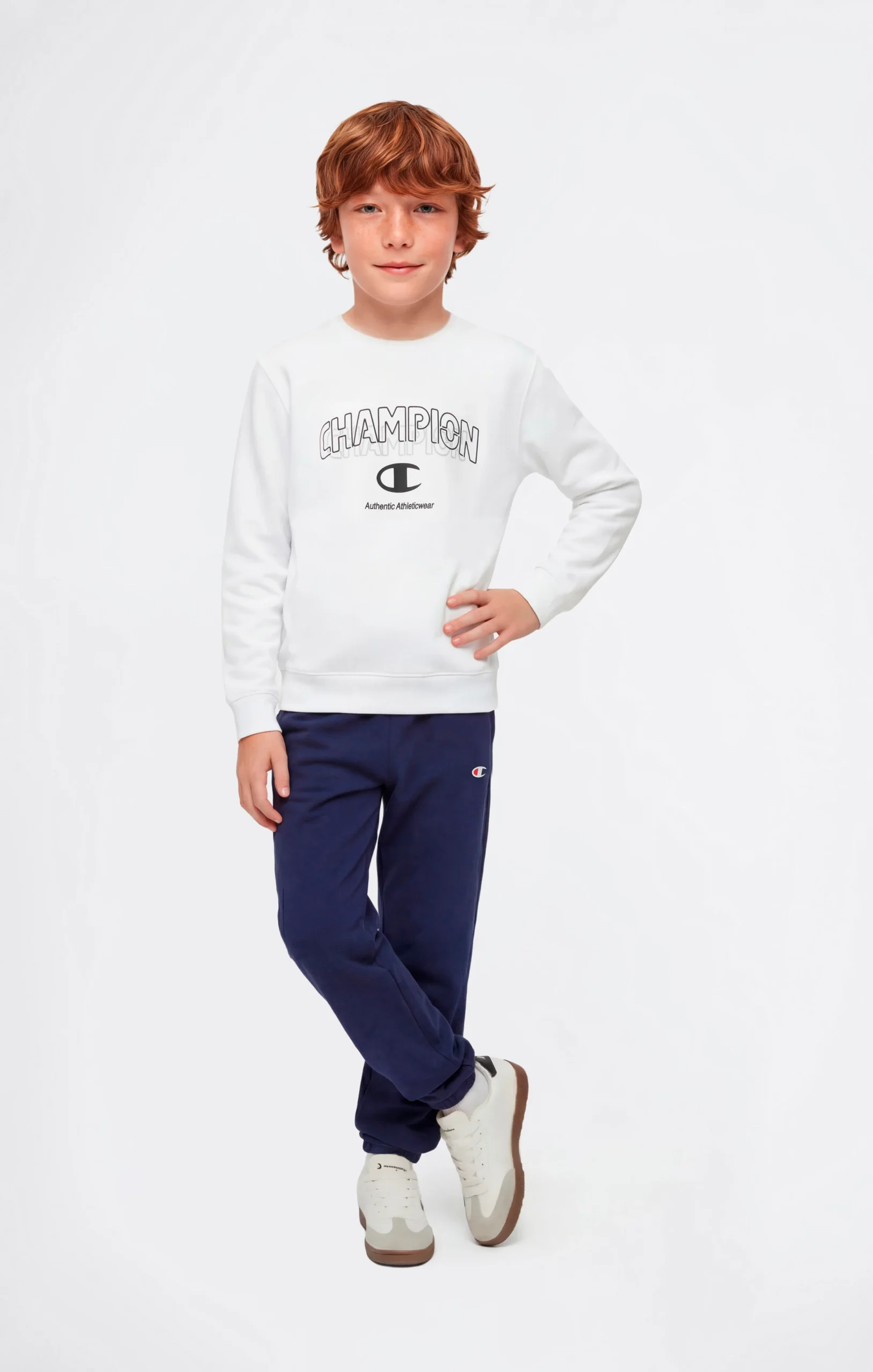 Boys’ Crewneck Sweatshirt and Pants Tracksuit with Graphic