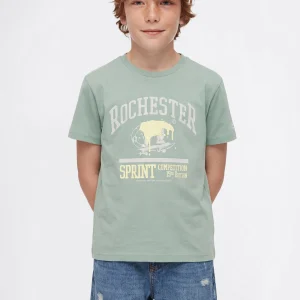 Boys’ Crewneck T-shirt with Puff Print