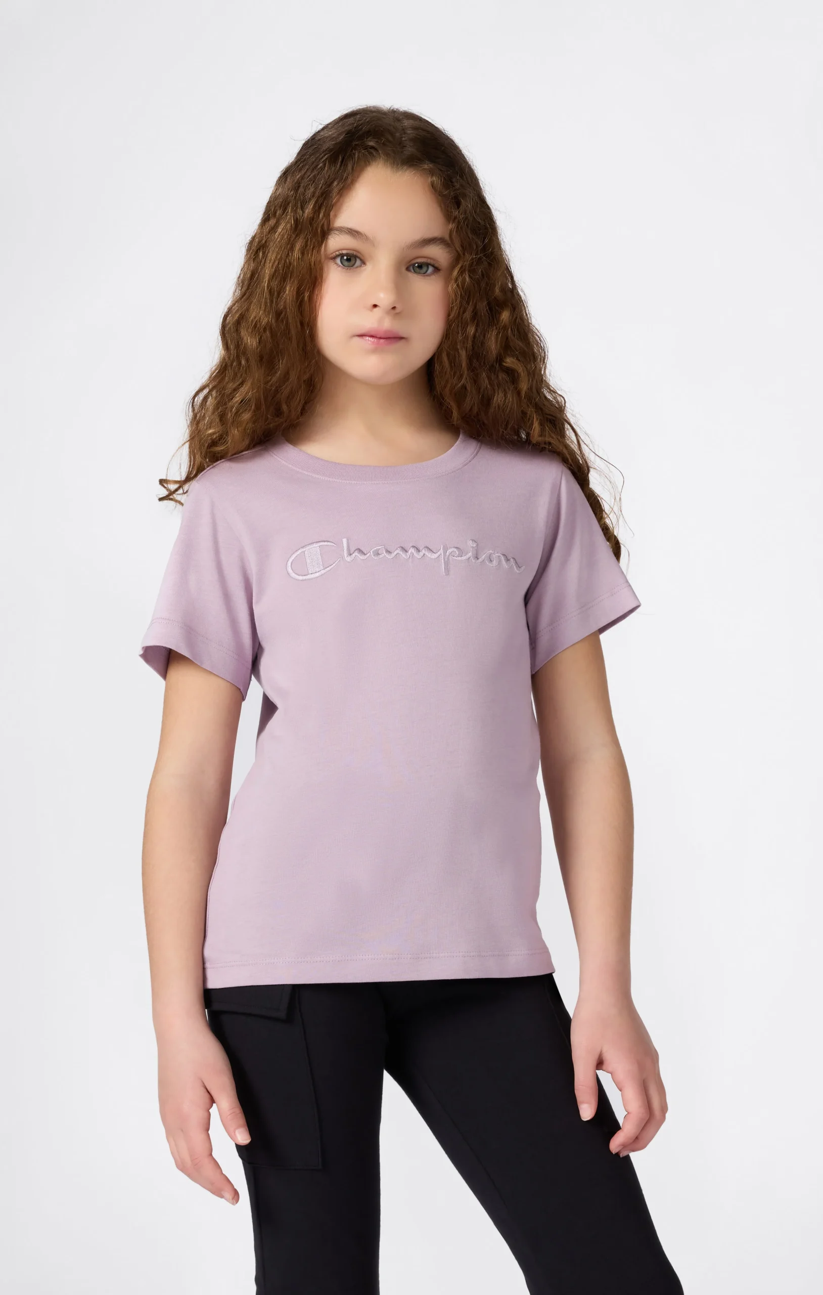 Girls’ Crewneck T-shirt Slim Fit Icons