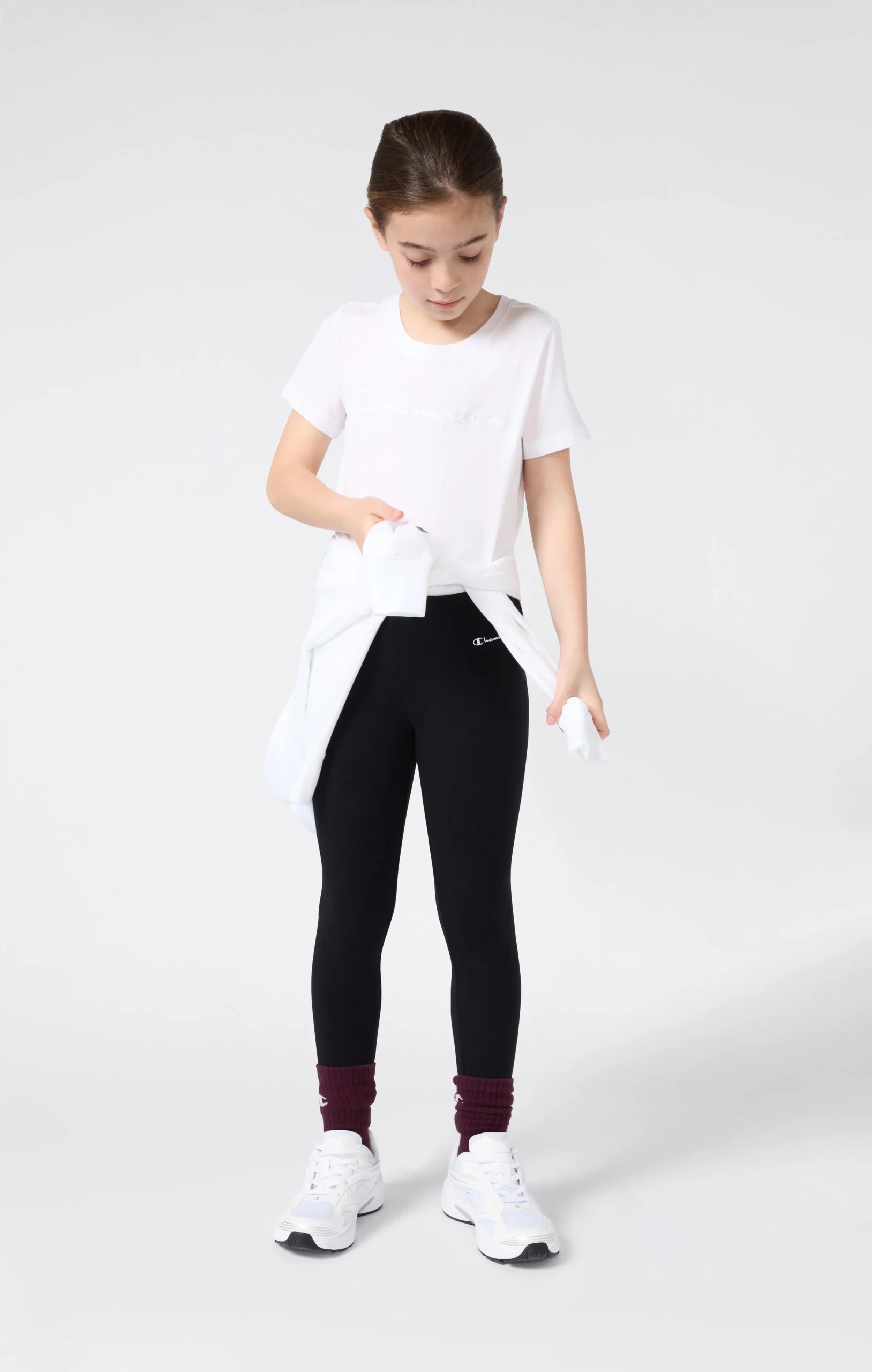 Girls’ Crewneck T-shirt Slim Fit Icons