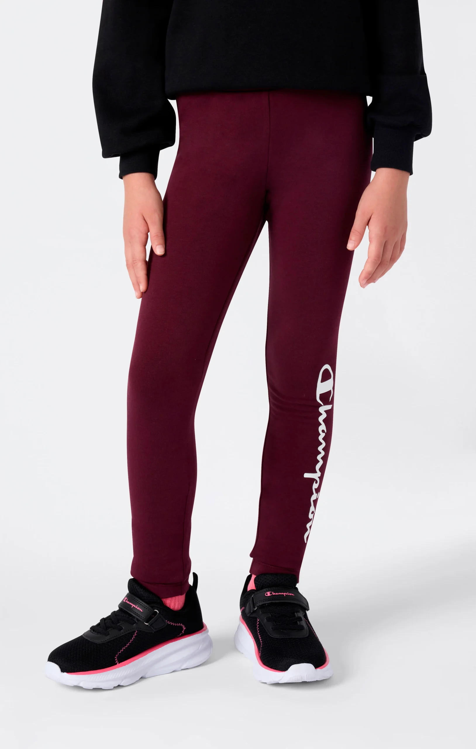 Girls’ Fleece Leggings Script Logo