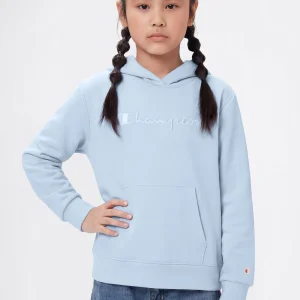 Girls’ Lightweight Hooded Sweatshirt with Tonal Embroidered Maxi Logo Icons